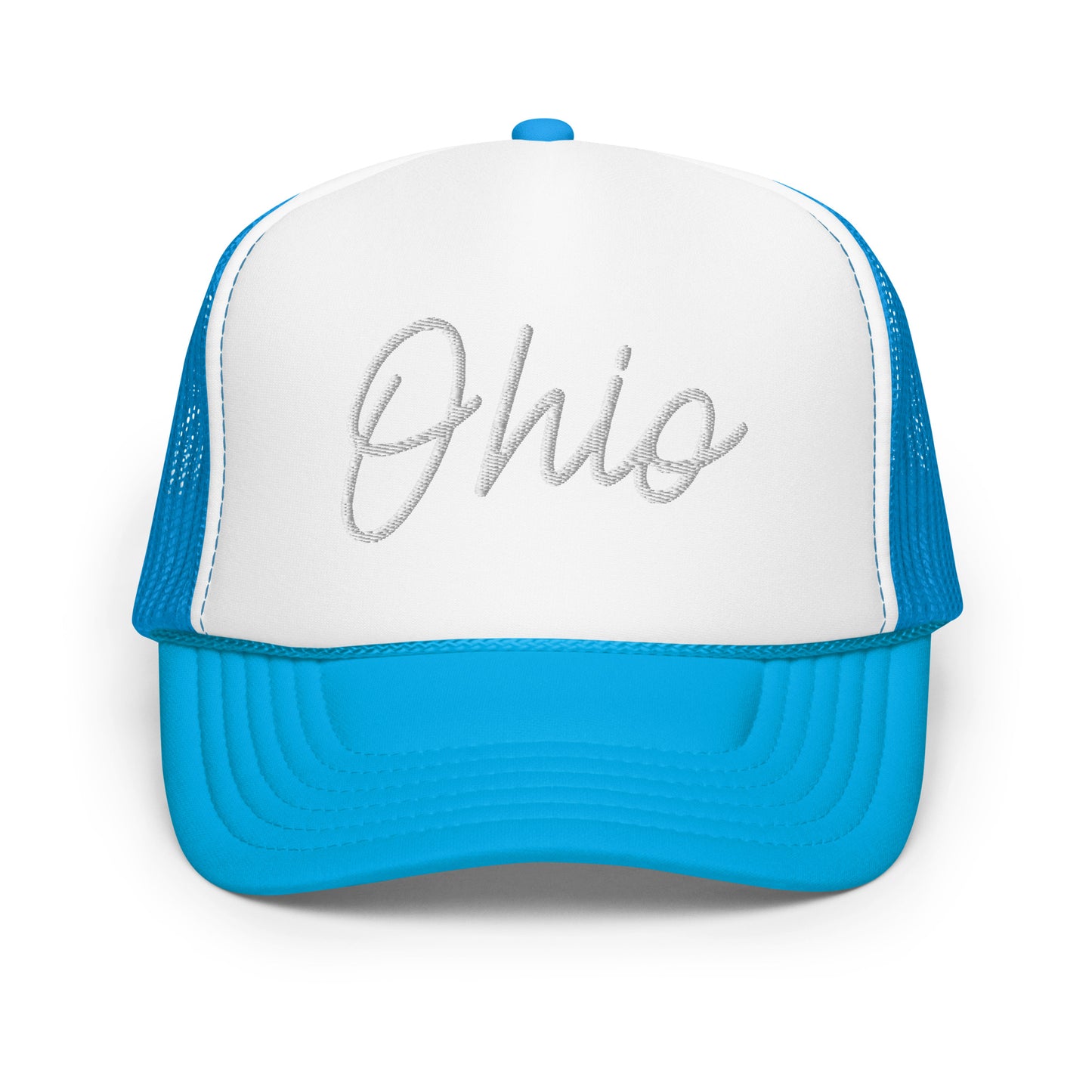 Ohio Retro Script Foam 5 Panel A-Frame Snapback Trucker Hat