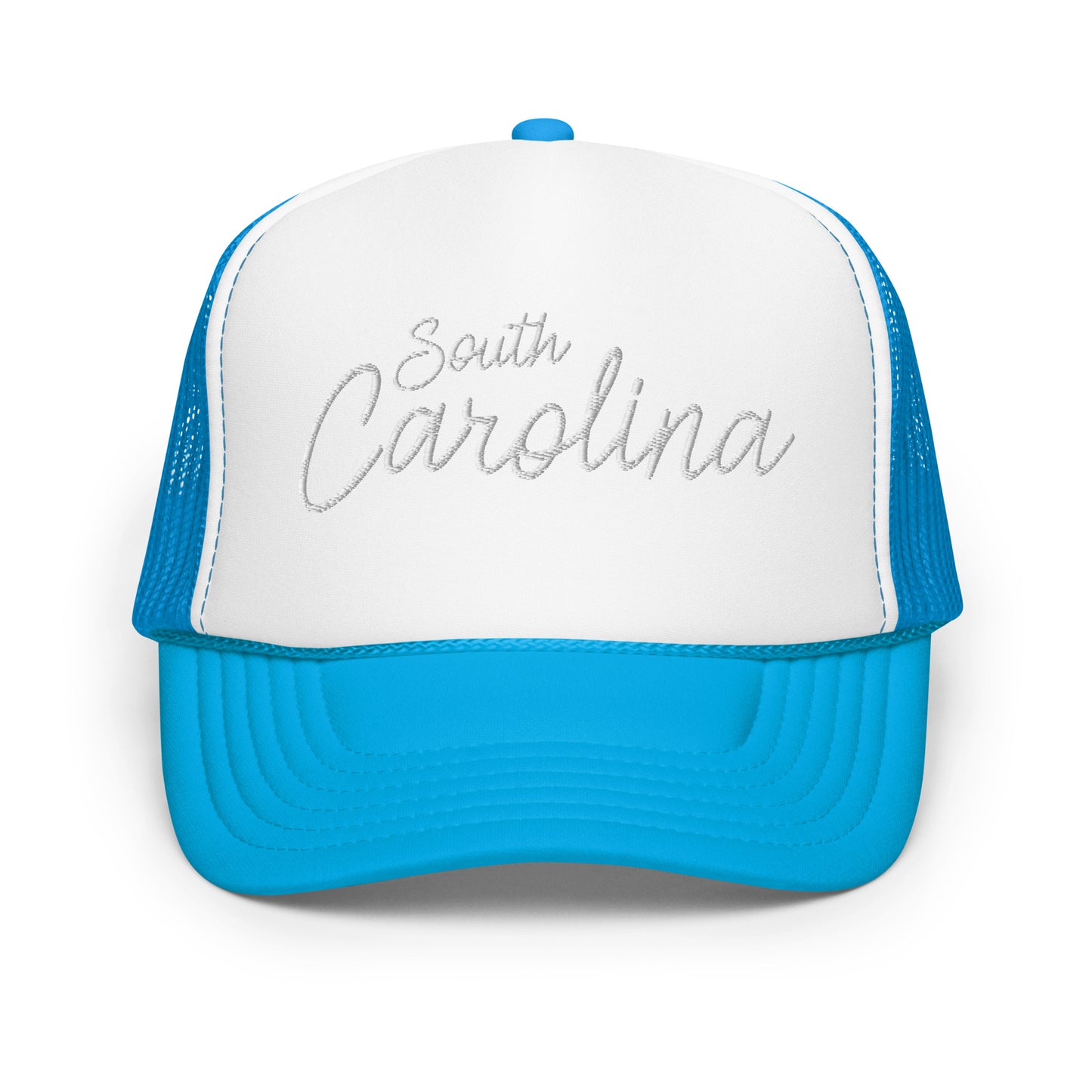 South Carolina Retro Script Foam 5 Panel A-Frame Snapback Trucker Hat