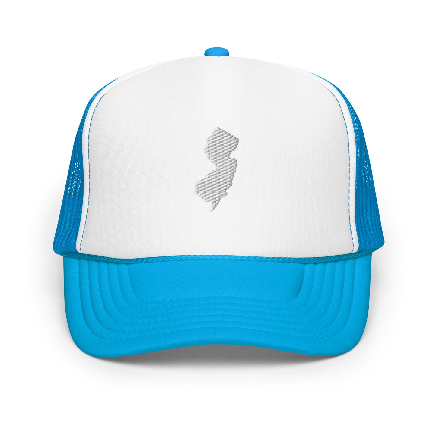 New Jersey State Silhouette Foam 5 Panel A-Frame Snapback Trucker Hat