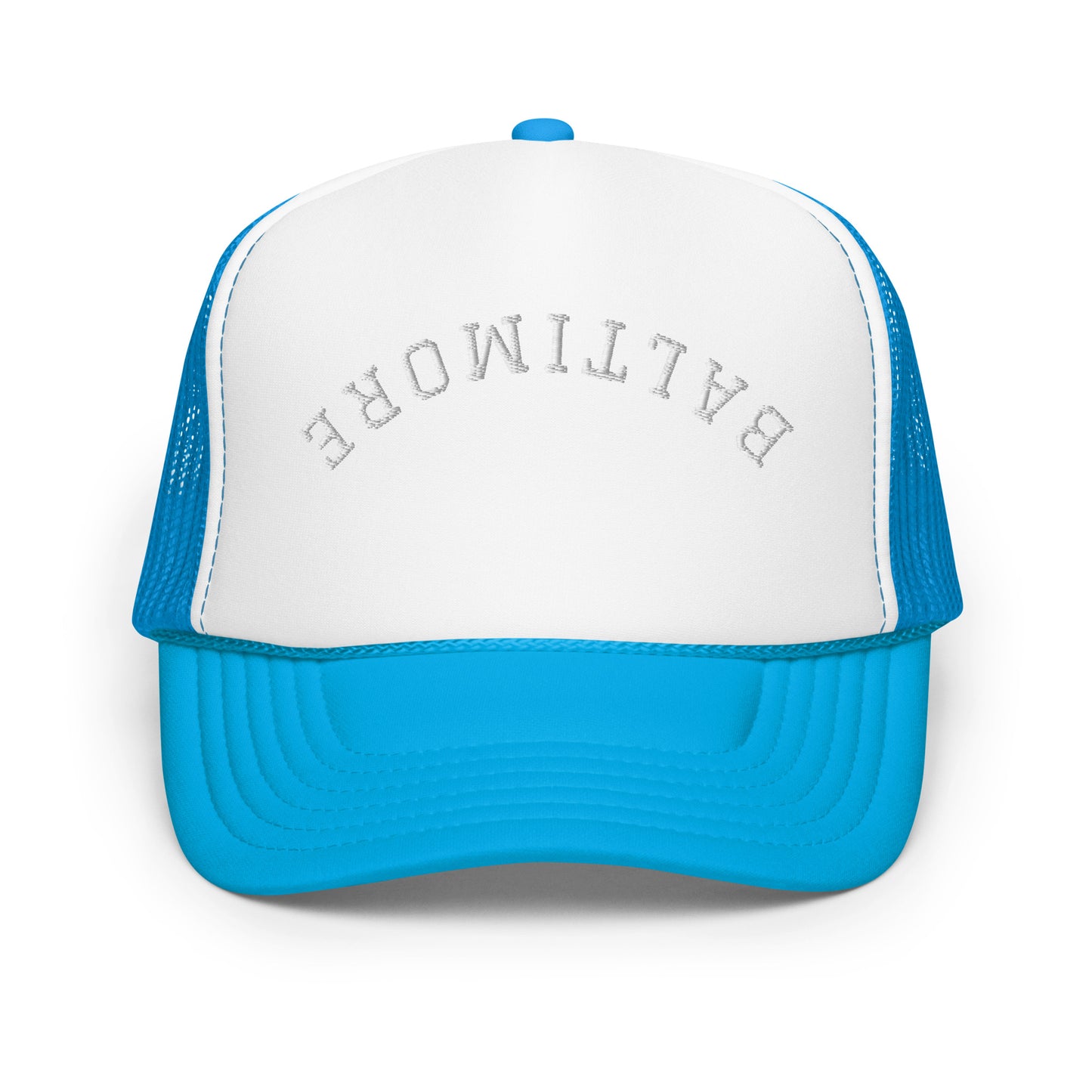 Baltimore Upside Down Arch Foam 5 Panel A-Frame Snapback Trucker Hat