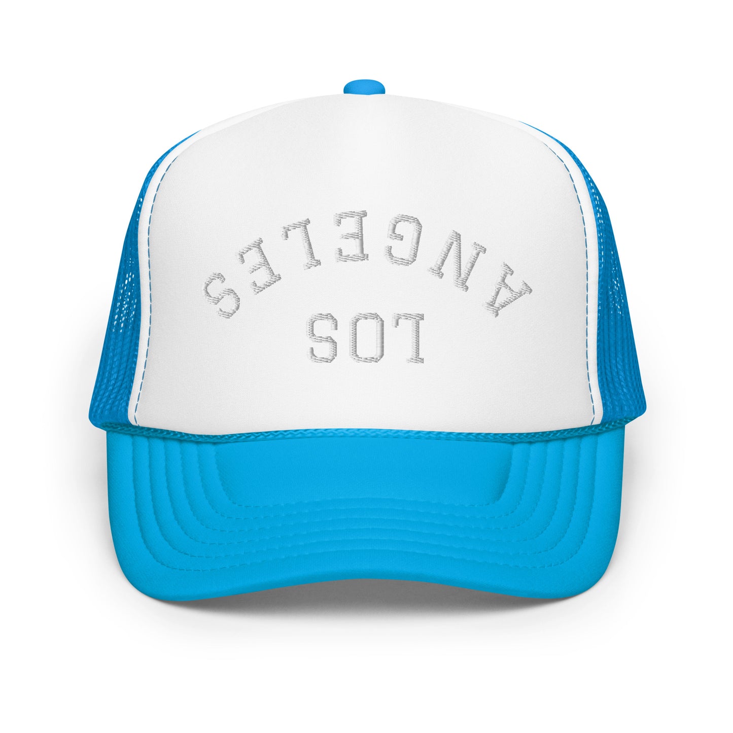 Los Angeles Upside Down Arch Foam 5 Panel A-Frame Snapback Trucker Hat