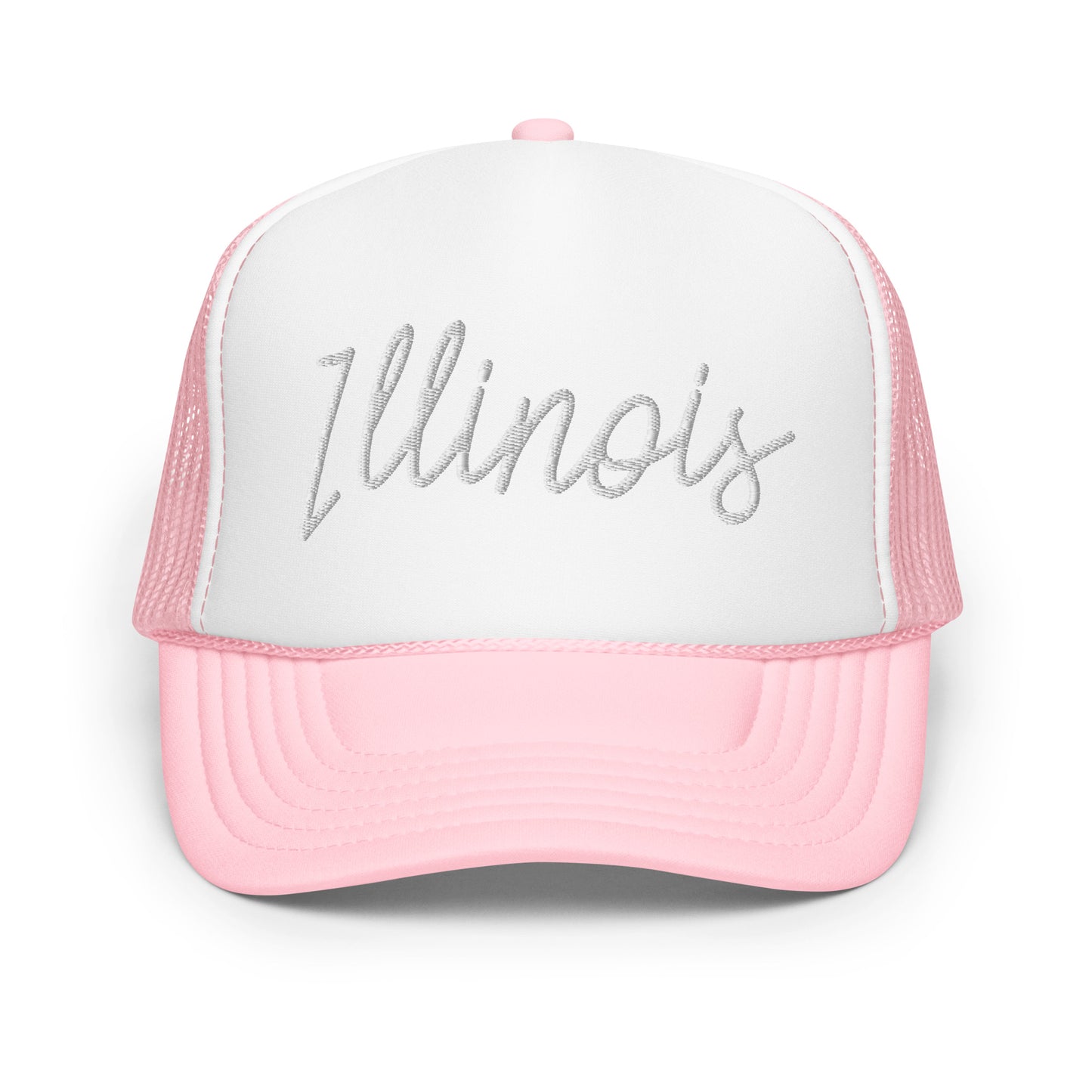 Illinois Retro Script Foam 5 Panel A-Frame Snapback Trucker Hat