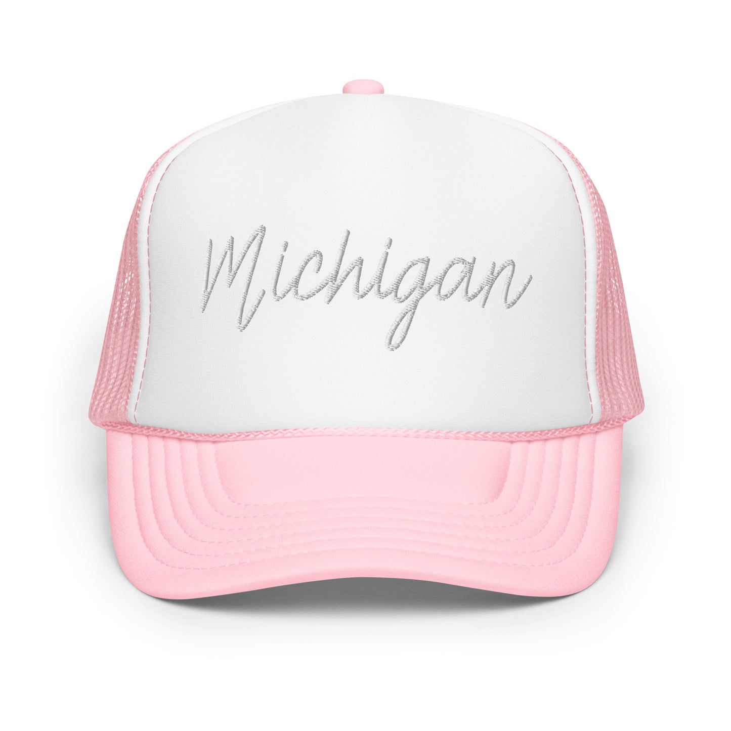 Michigan Upside Down Arch Foam 5 Panel A-Frame Snapback Trucker Hat