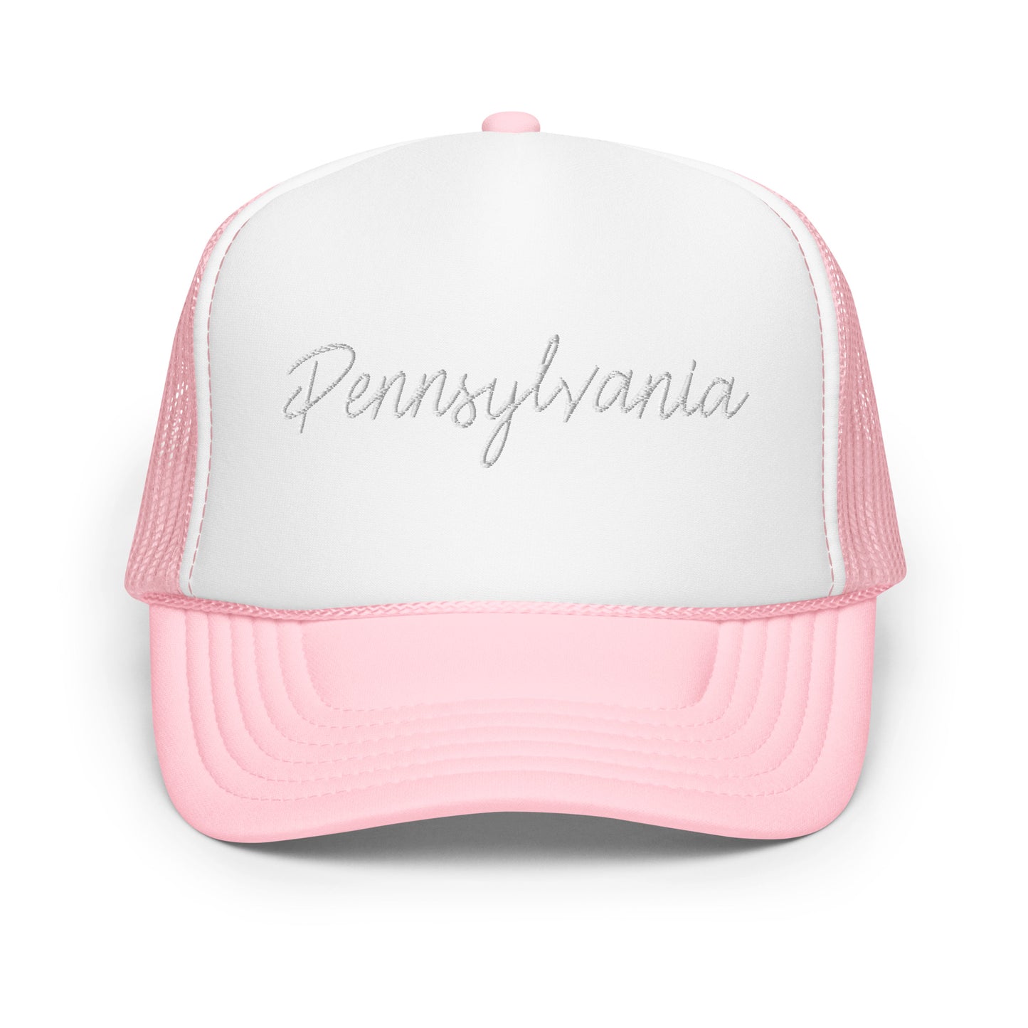 Pennsylvania Retro Script Foam 5 Panel A-Frame Snapback Trucker Hat