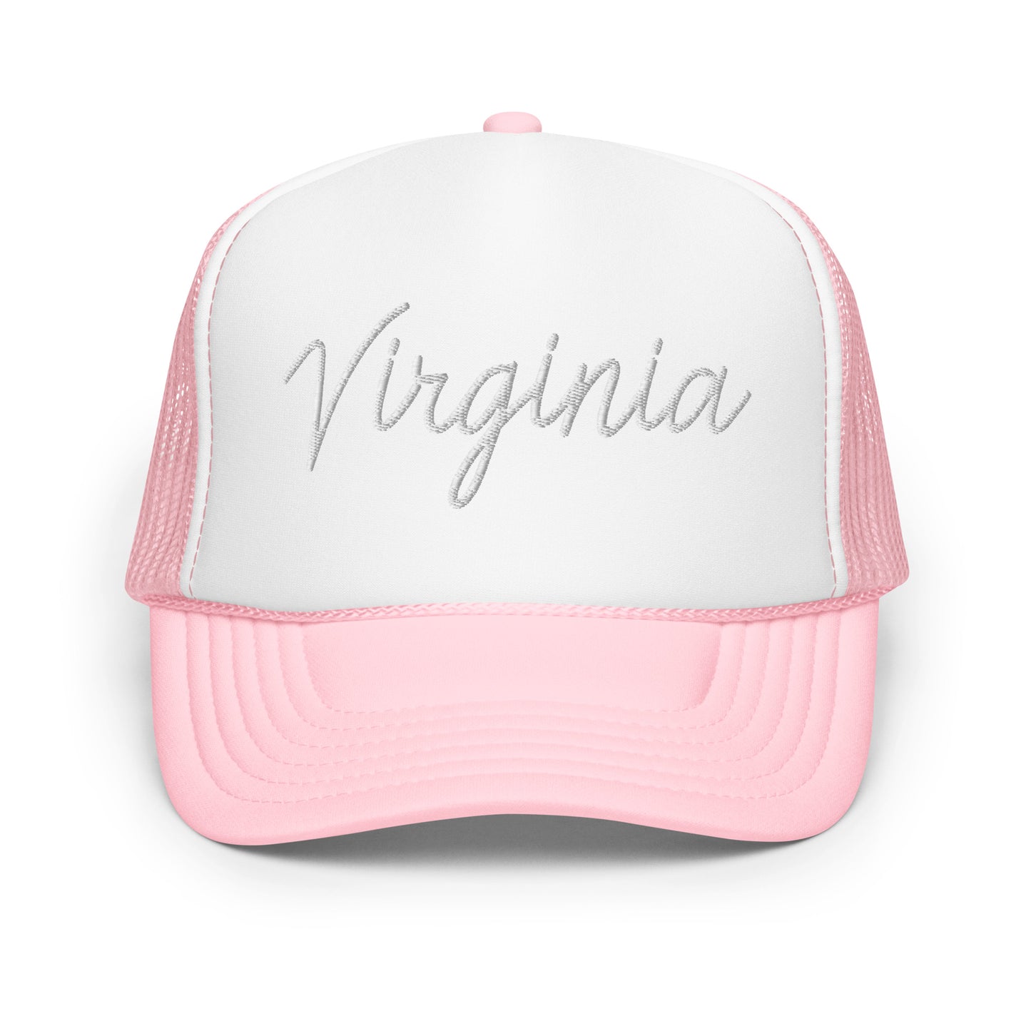 Virginia Retro Script Foam 5 Panel A-Frame Snapback Trucker Hat