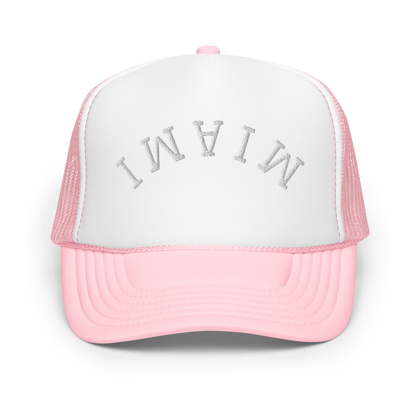 Miami Upside Down Arch Foam 5 Panel A-Frame Snapback Trucker Hat