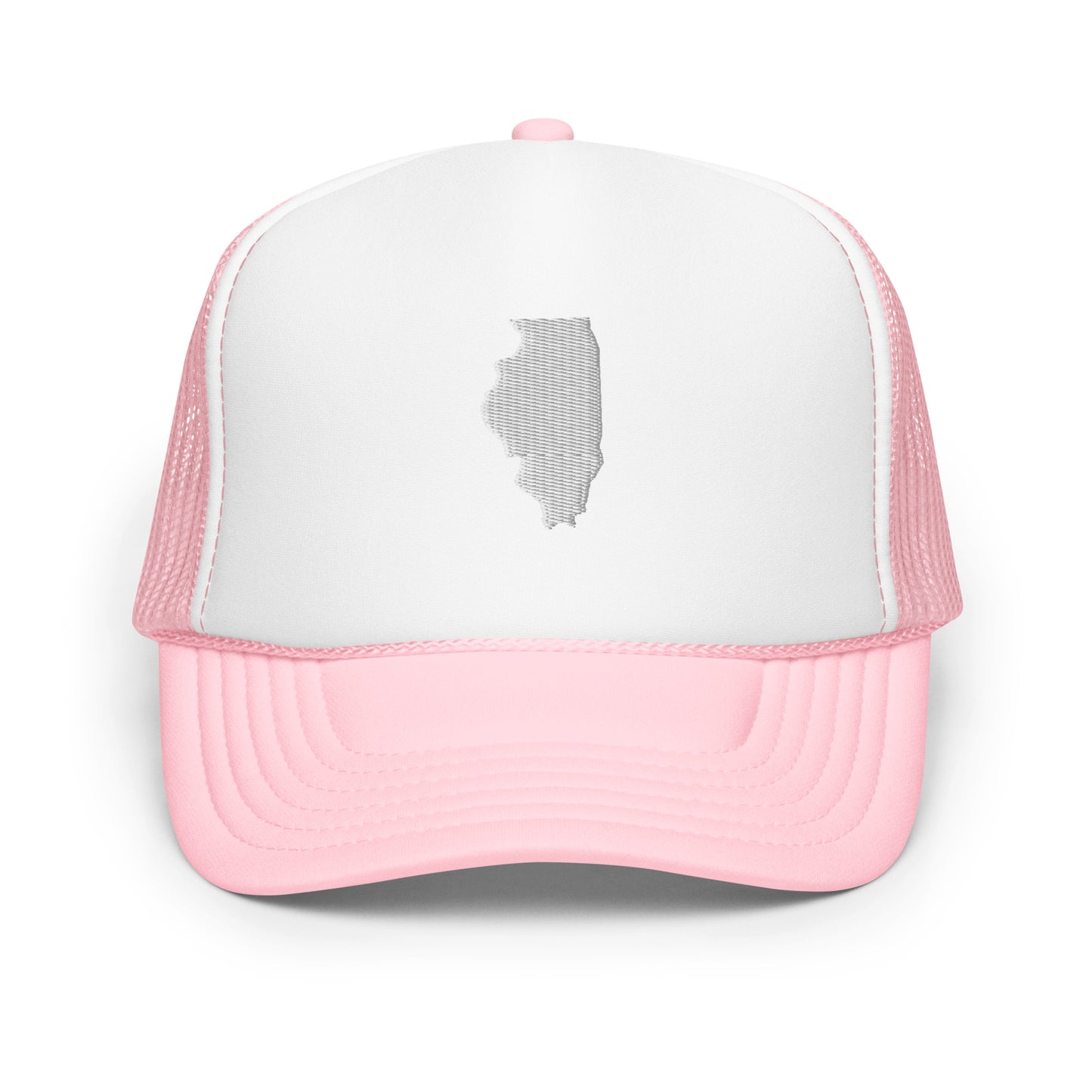 Illinois State Silhouette Foam 5 Panel A-Frame Snapback Trucker Hat