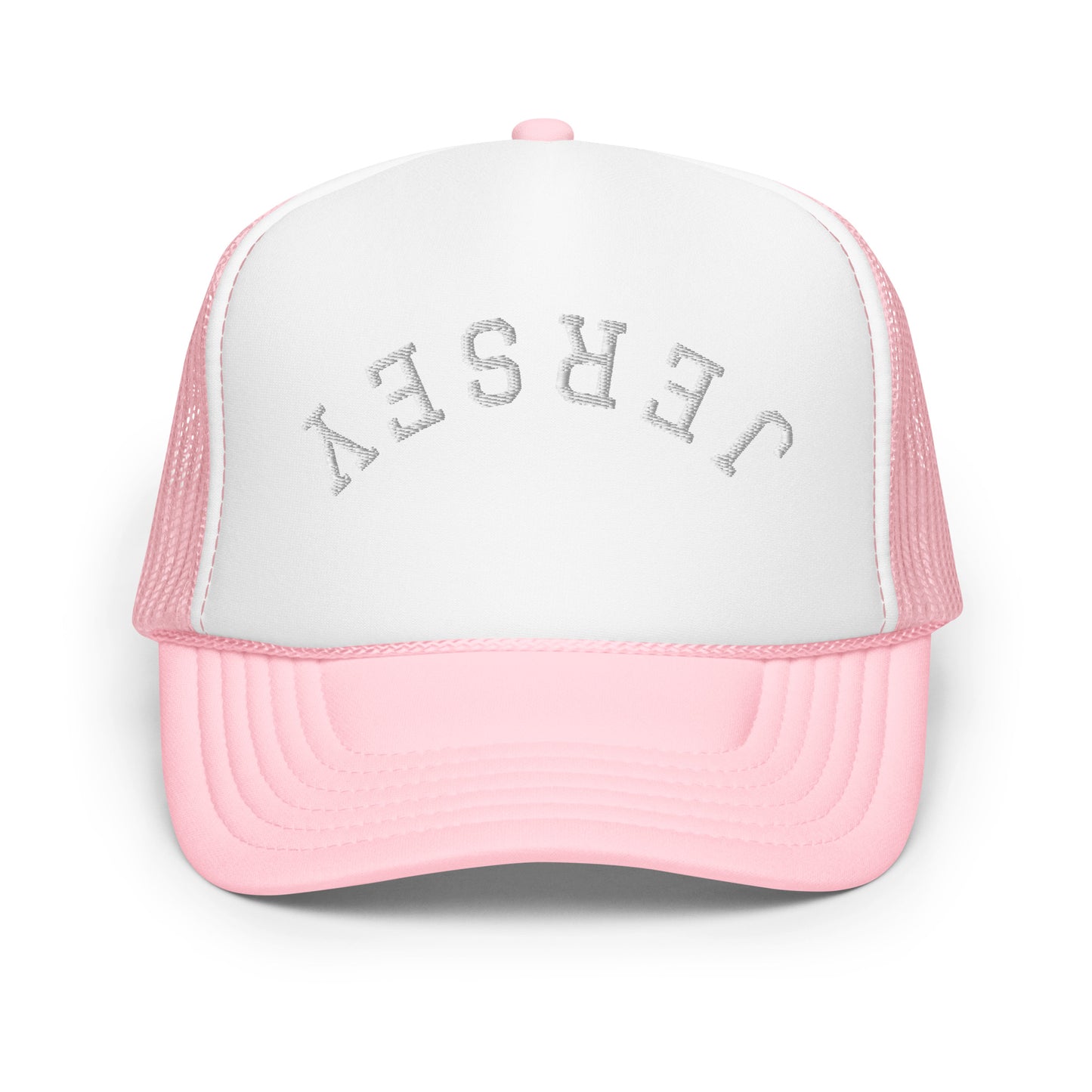 New Jersey "Jersey" Upside Down Arch Foam 5 Panel A-Frame Snapback Trucker Hat