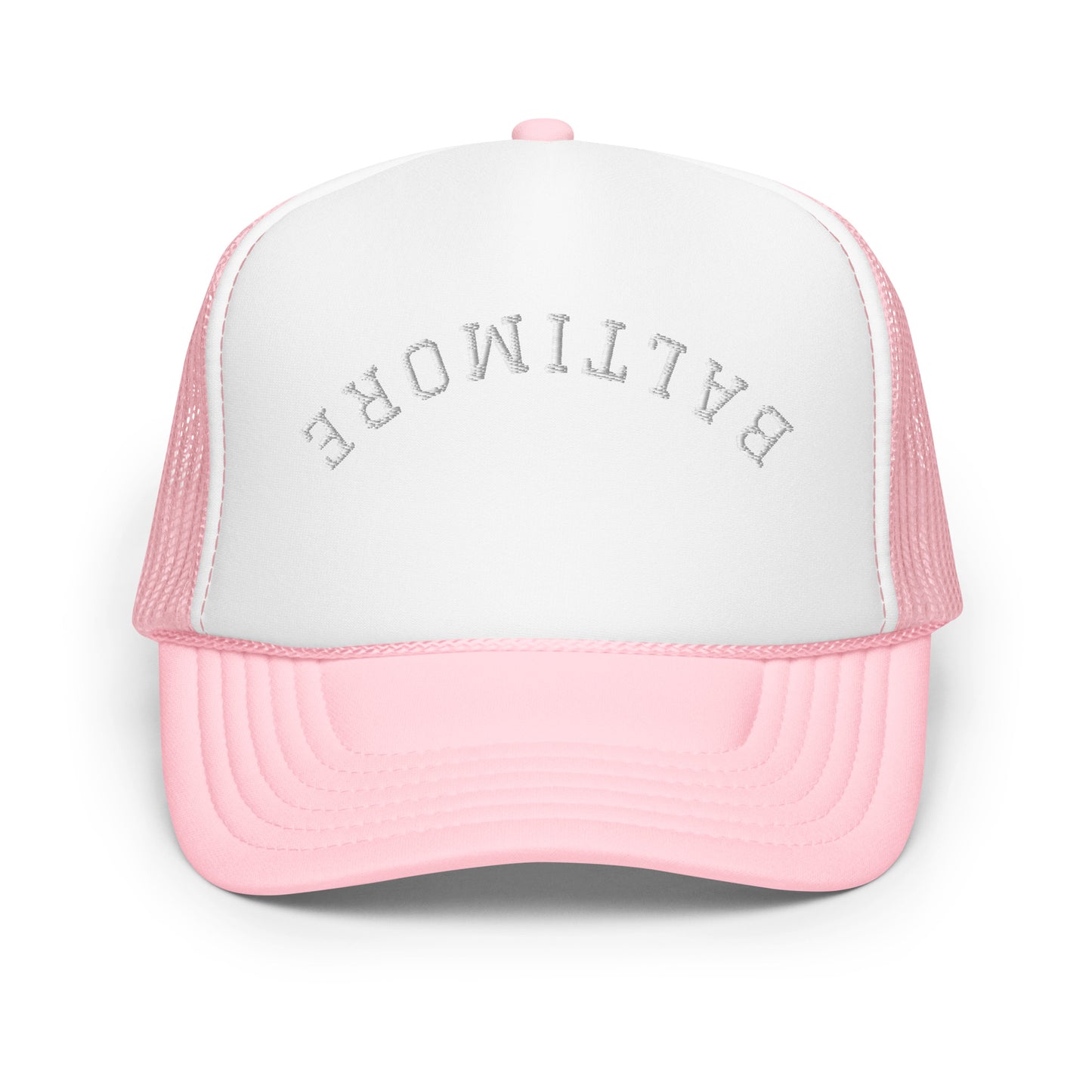 Baltimore Upside Down Arch Foam 5 Panel A-Frame Snapback Trucker Hat