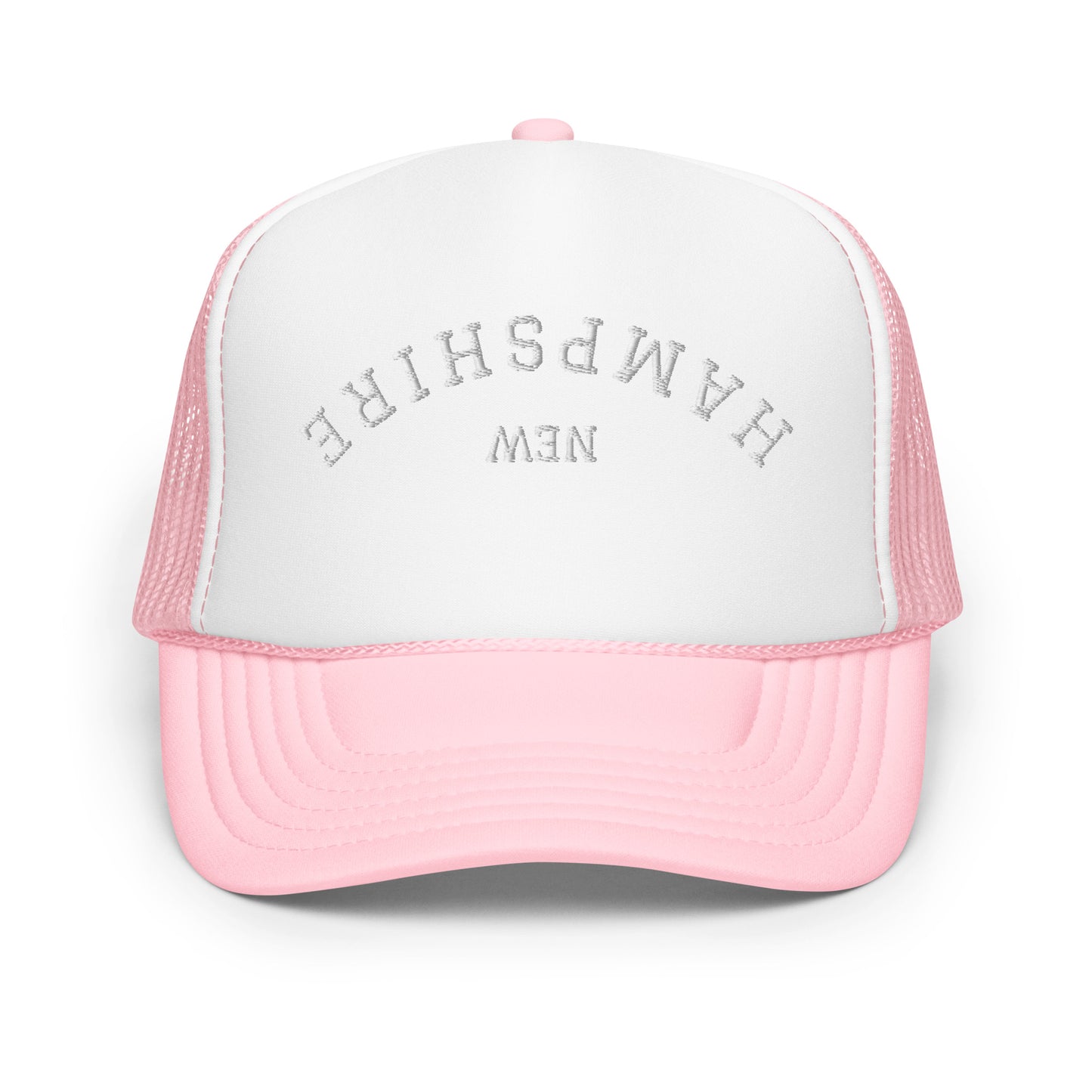New Hampshire Upside Down Arch Foam 5 Panel A-Frame Snapback Trucker Hat