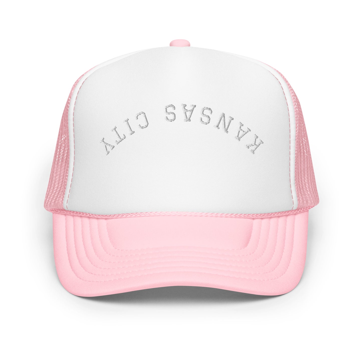 Kansas City Upside Down Arch Foam 5 Panel A-Frame Snapback Trucker Hat