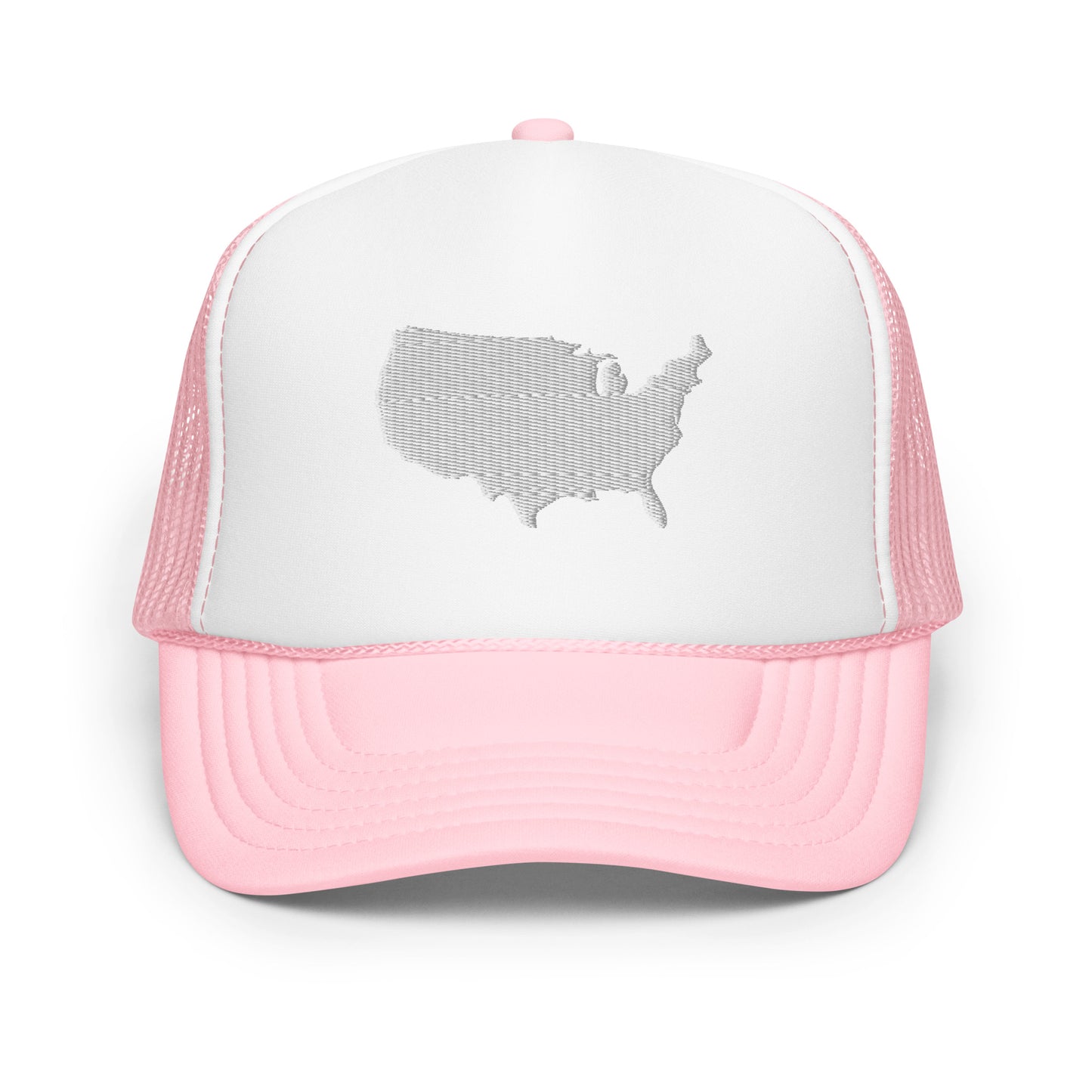 United States USA Silhouette Foam 5 Panel A-Frame Snapback Trucker Hat