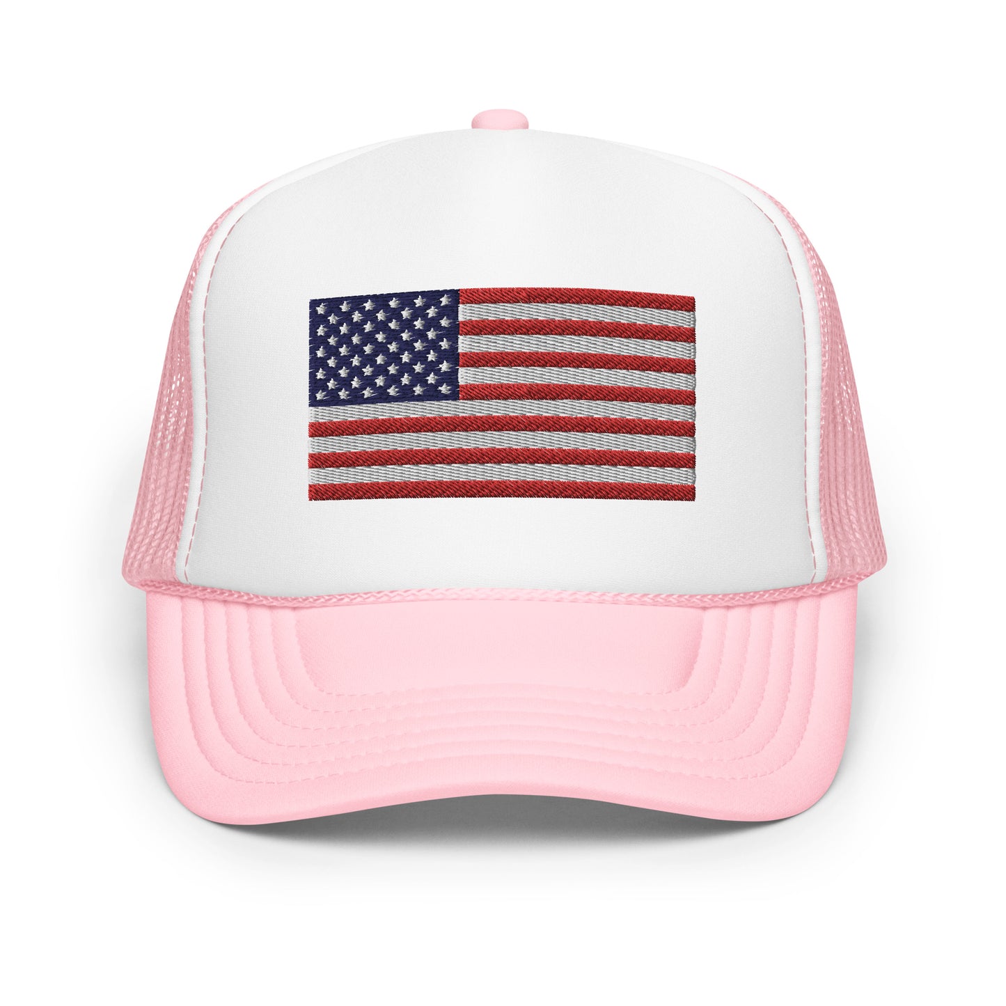 United States USA Flag Foam 5 Panel A-Frame Snapback Trucker Hat