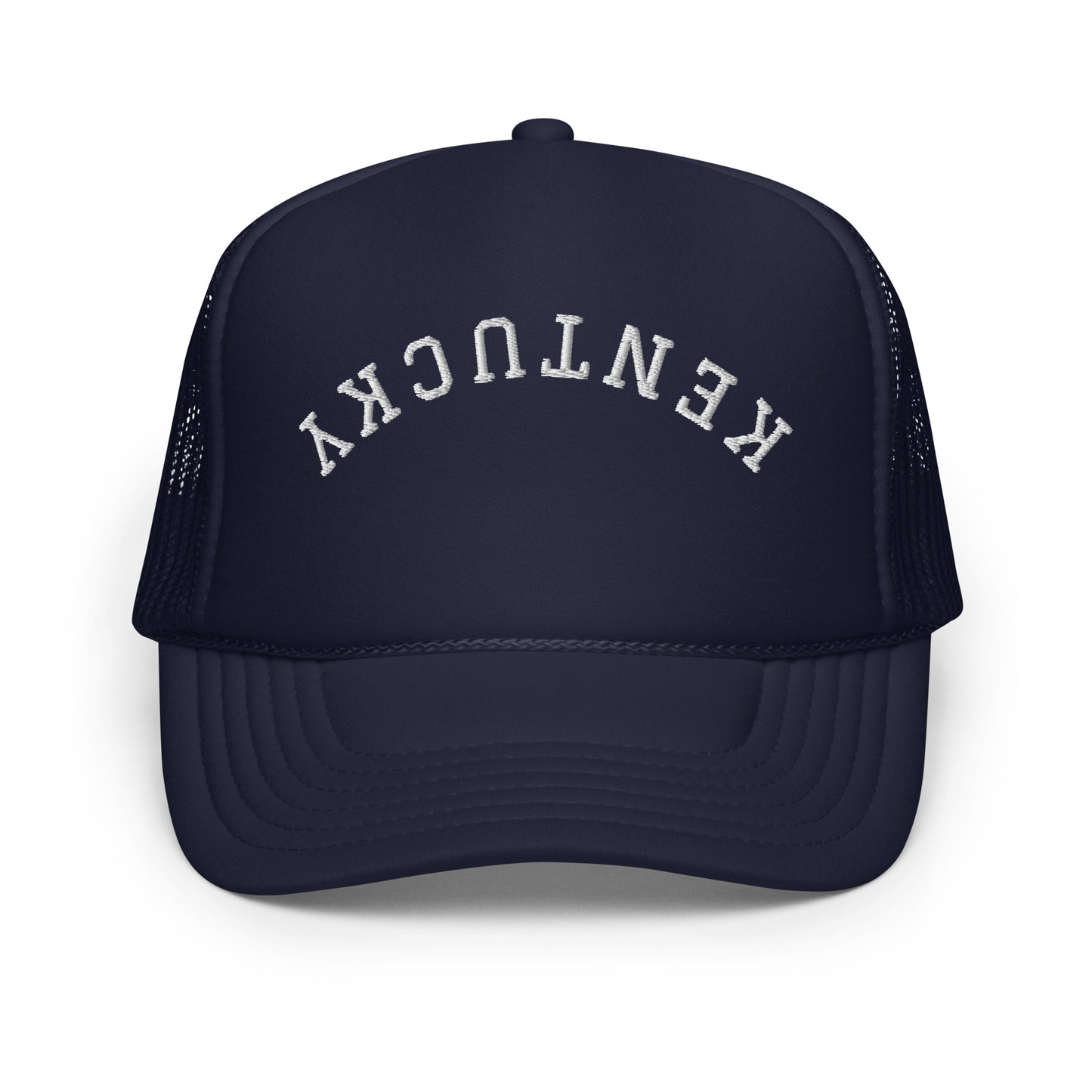 Kentucky Upside Down Arch Foam 5 Panel A-Frame Snapback Trucker Hat