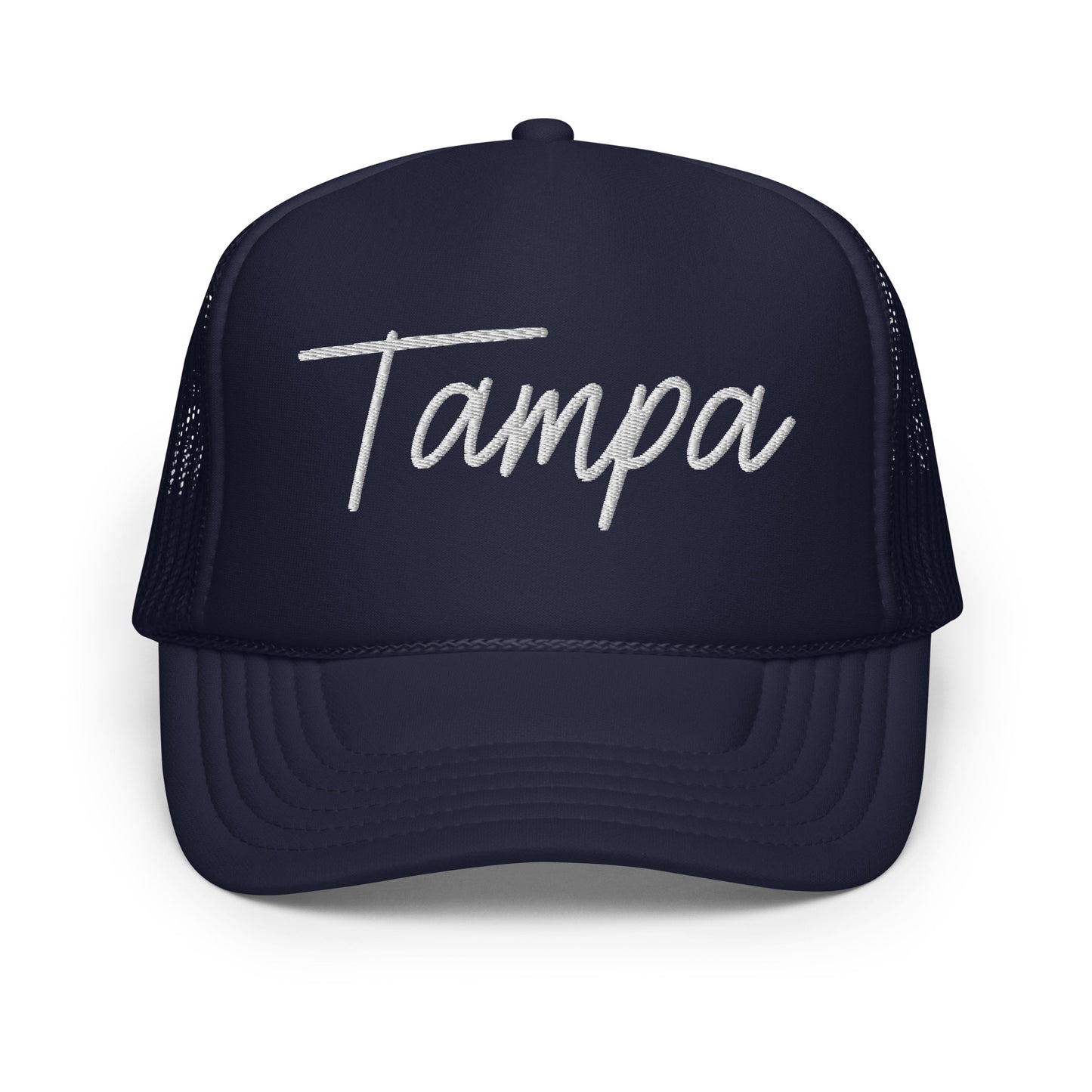 Tampa Retro Script Foam 5 Panel A-Frame Snapback Trucker Hat
