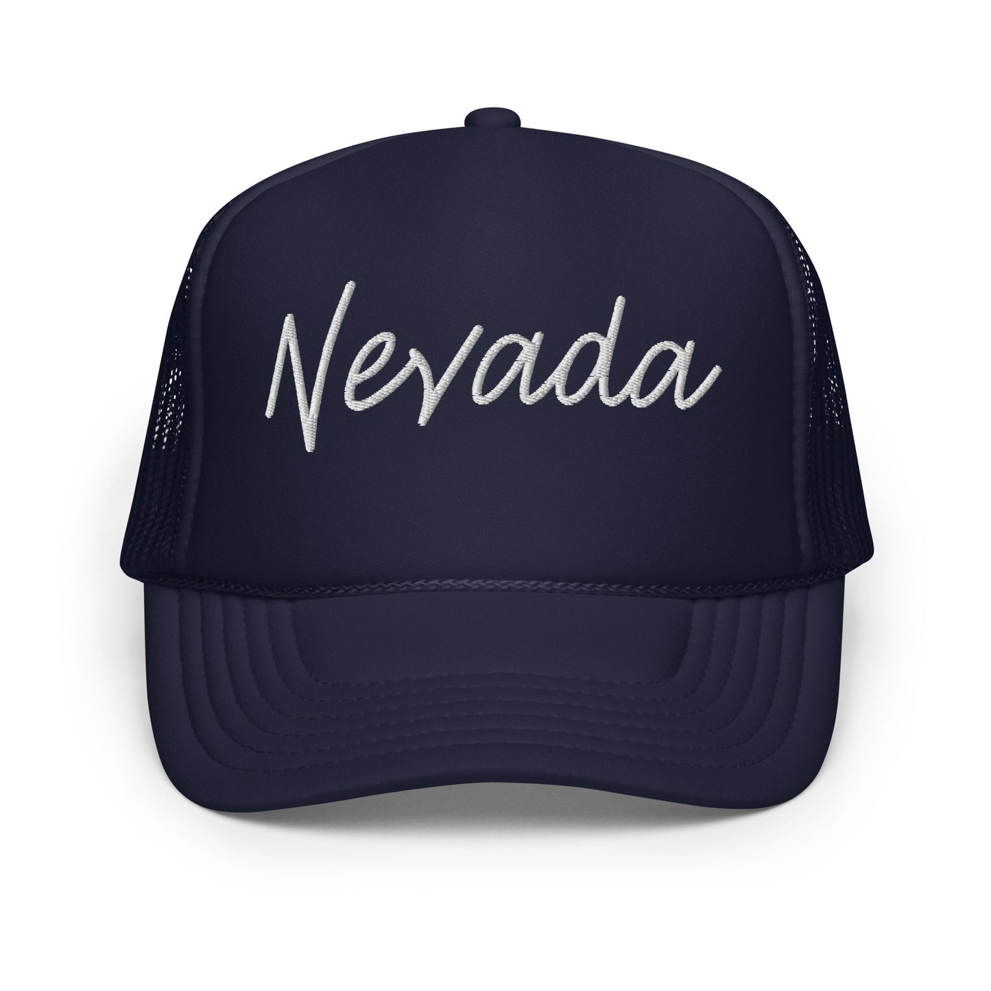 Nevada Retro Script Foam 5 Panel A-Frame Snapback Trucker Hat