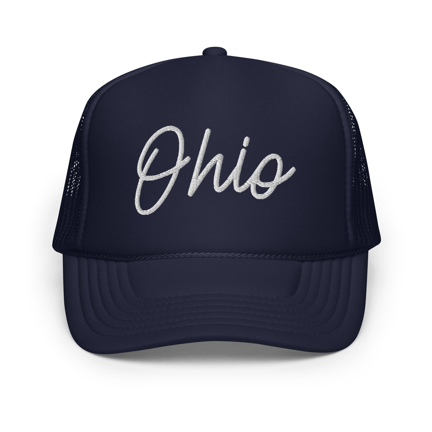 Ohio Retro Script Foam 5 Panel A-Frame Snapback Trucker Hat
