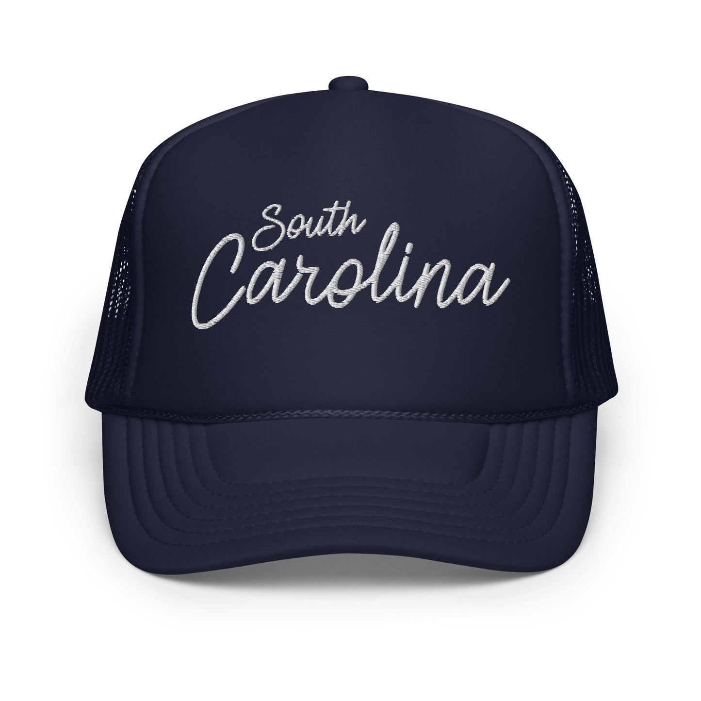 South Carolina Retro Script Foam 5 Panel A-Frame Snapback Trucker Hat