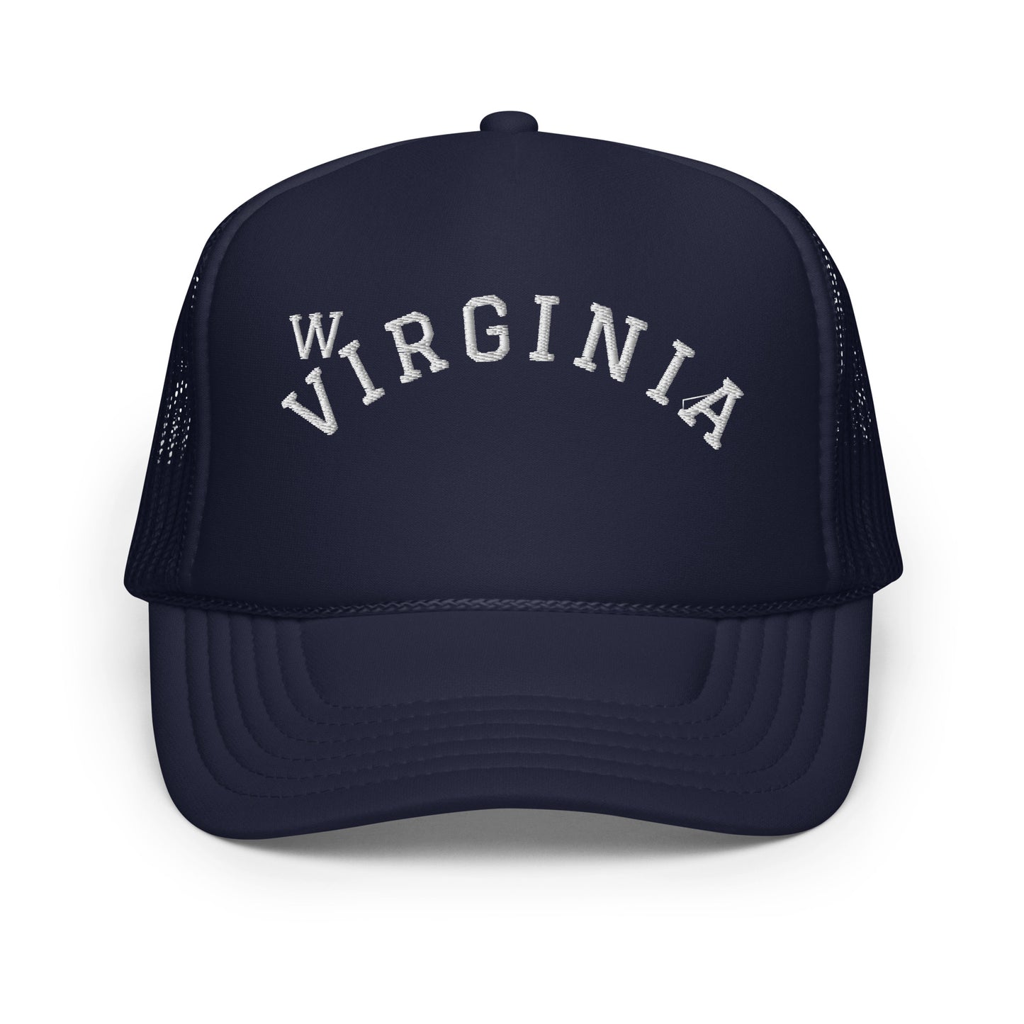 West Virginia Arch Foam 5 Panel A-Frame Snapback Trucker Hat