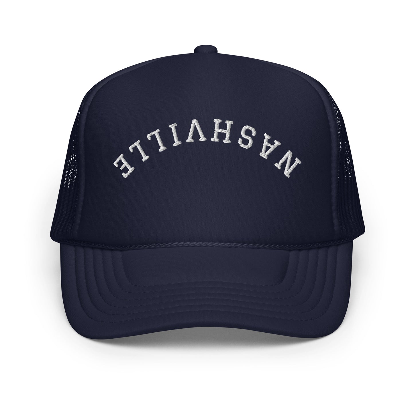 Nashville Upside Down Arch Foam 5 Panel A-Frame Snapback Trucker Hat
