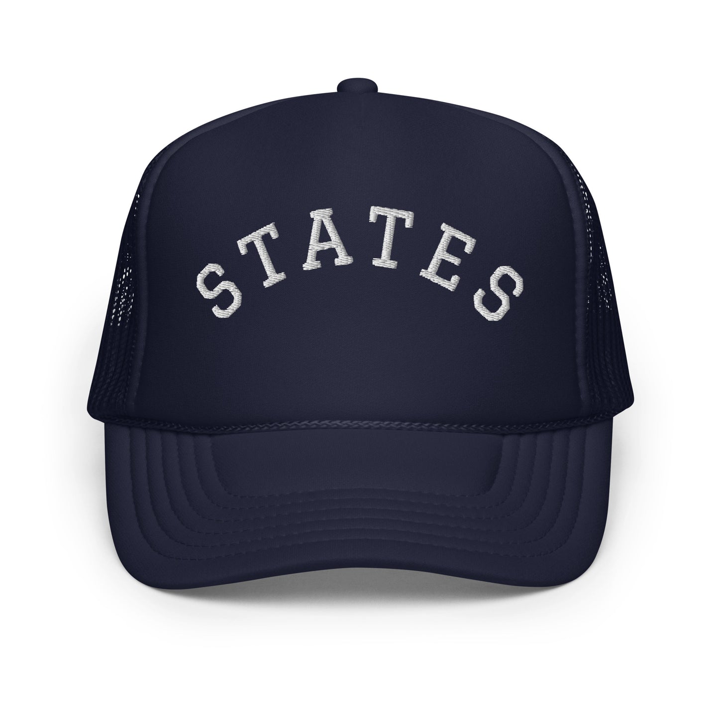 United States USA "States" Arch Foam 5 Panel A-Frame Snapback Trucker Hat