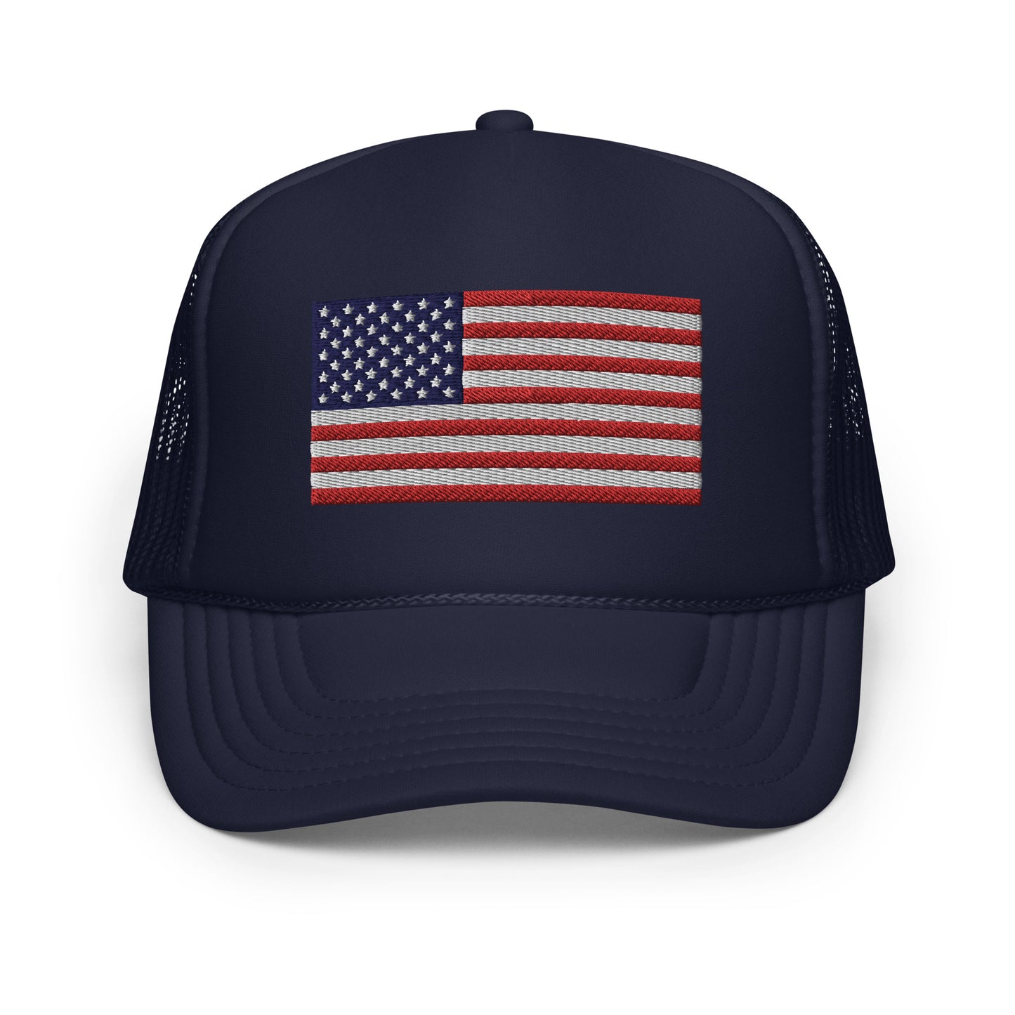 United States USA Flag Foam 5 Panel A-Frame Snapback Trucker Hat