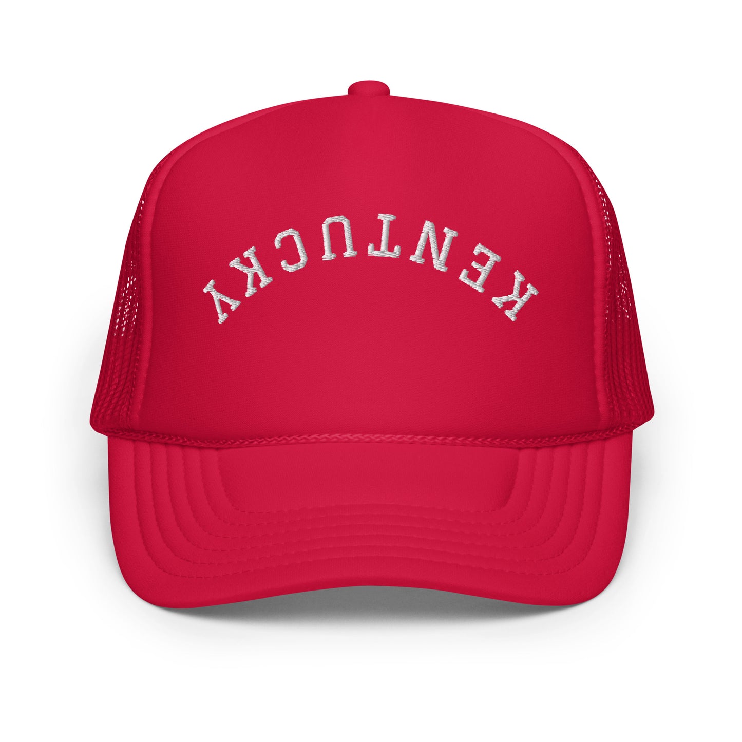 Kentucky Upside Down Arch Foam 5 Panel A-Frame Snapback Trucker Hat