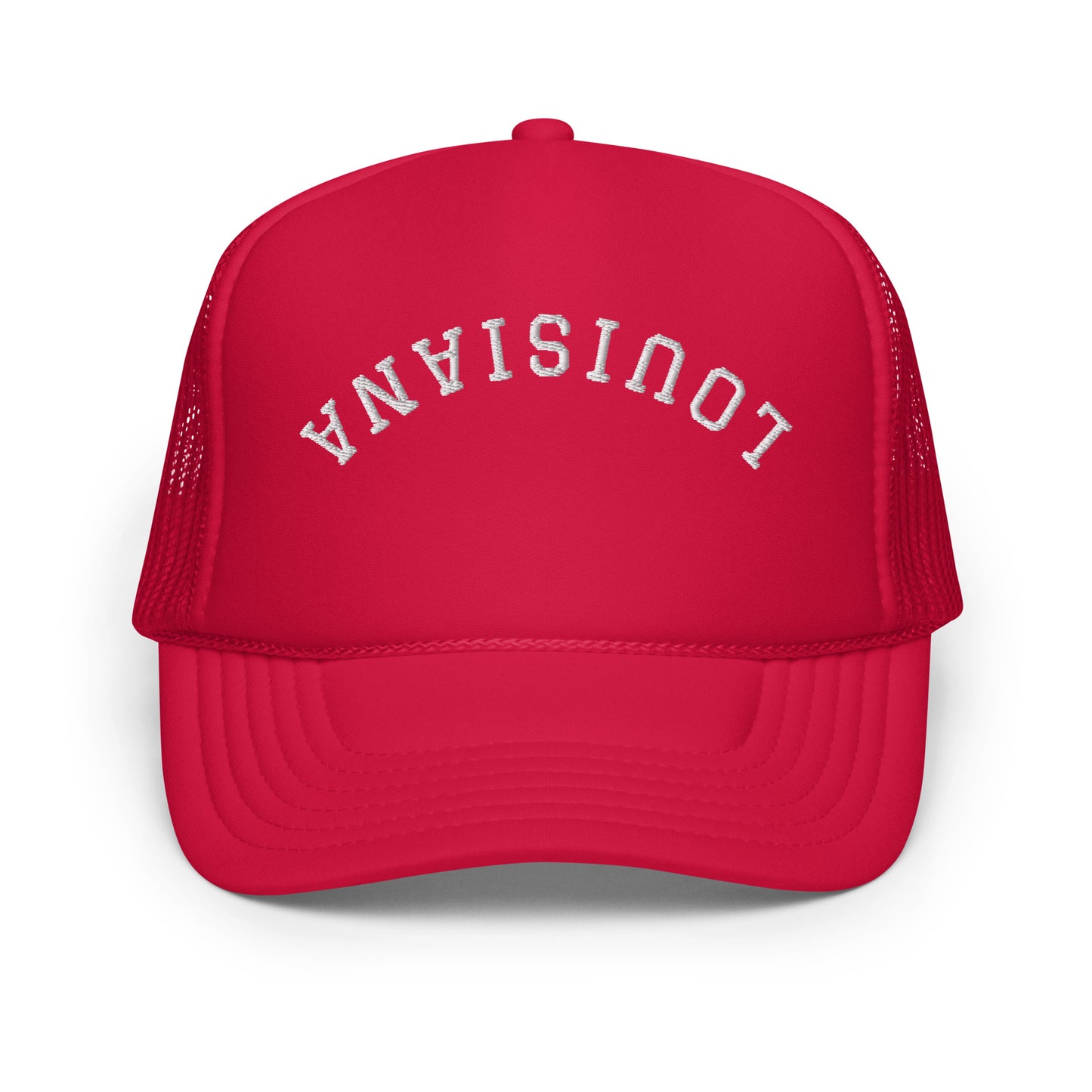 Louisiana Upside Down Arch Foam 5 Panel A-Frame Snapback Trucker Hat