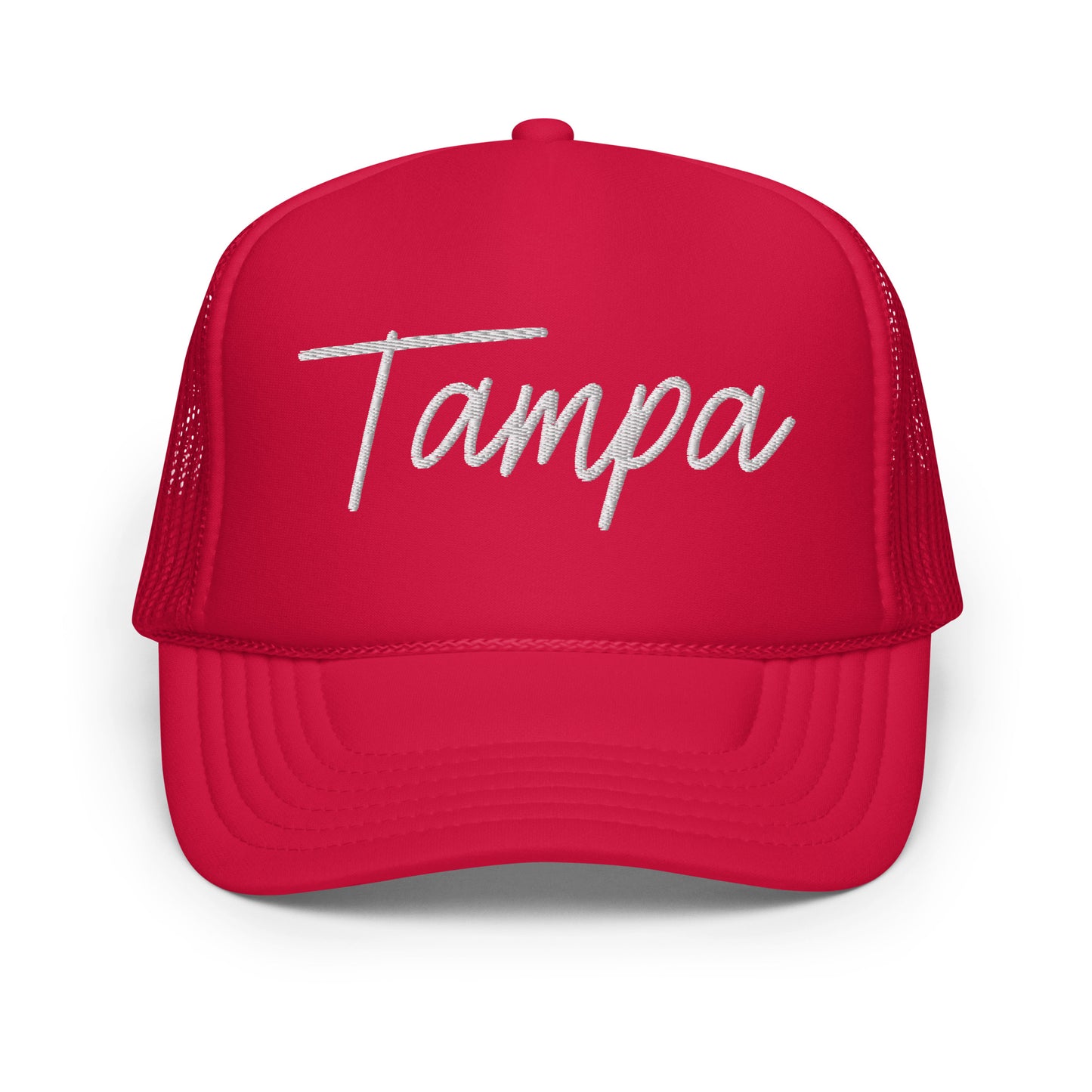 Tampa Retro Script Foam 5 Panel A-Frame Snapback Trucker Hat