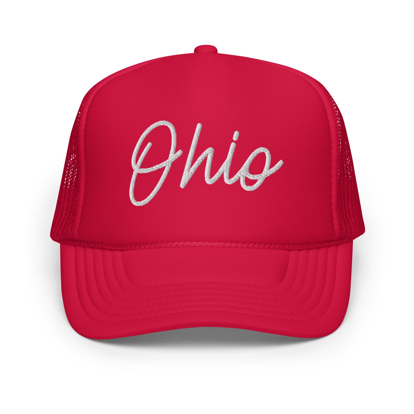 Ohio Retro Script Foam 5 Panel A-Frame Snapback Trucker Hat