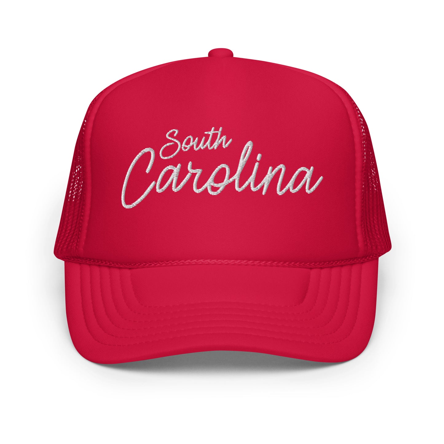 South Carolina Retro Script Foam 5 Panel A-Frame Snapback Trucker Hat