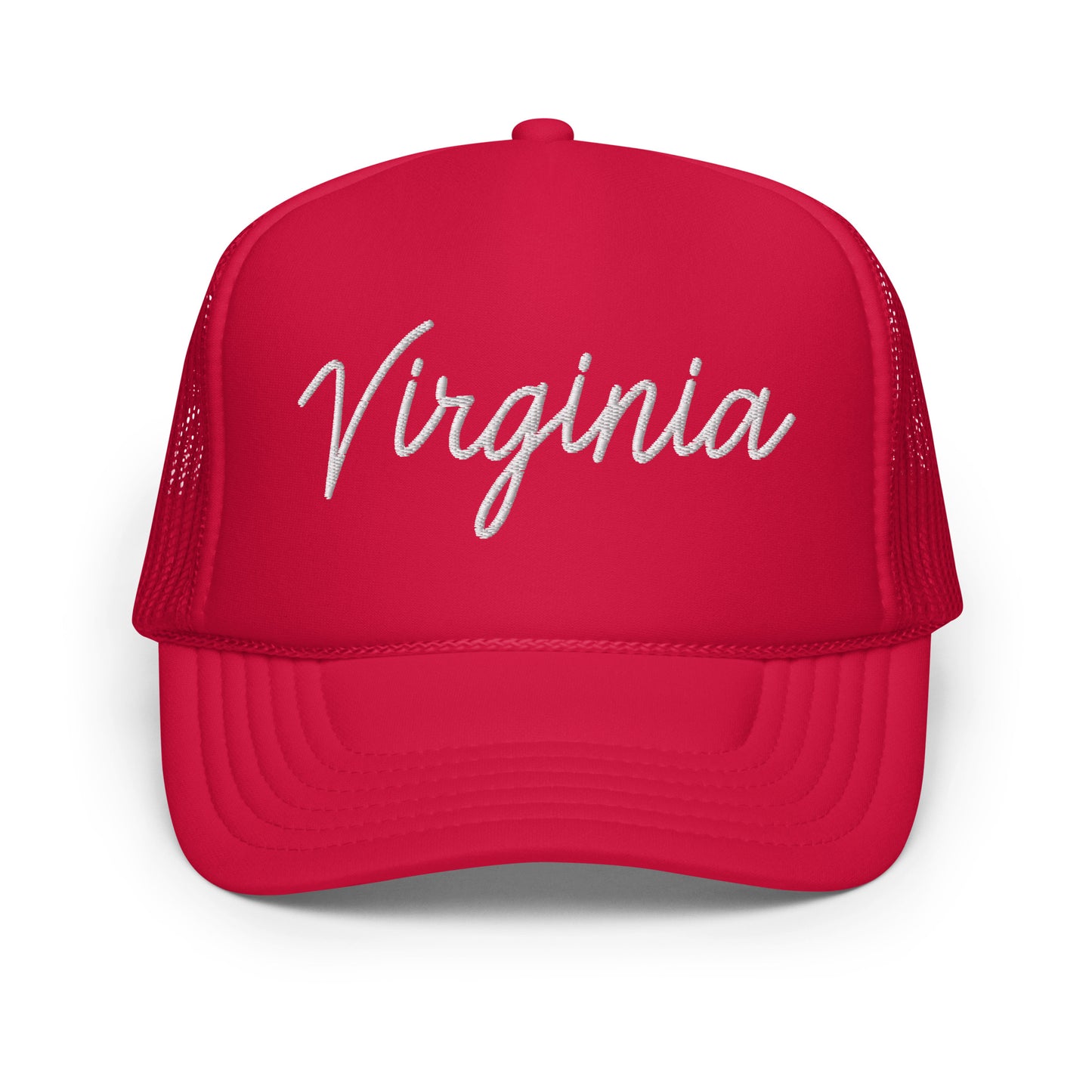 Virginia Retro Script Foam 5 Panel A-Frame Snapback Trucker Hat
