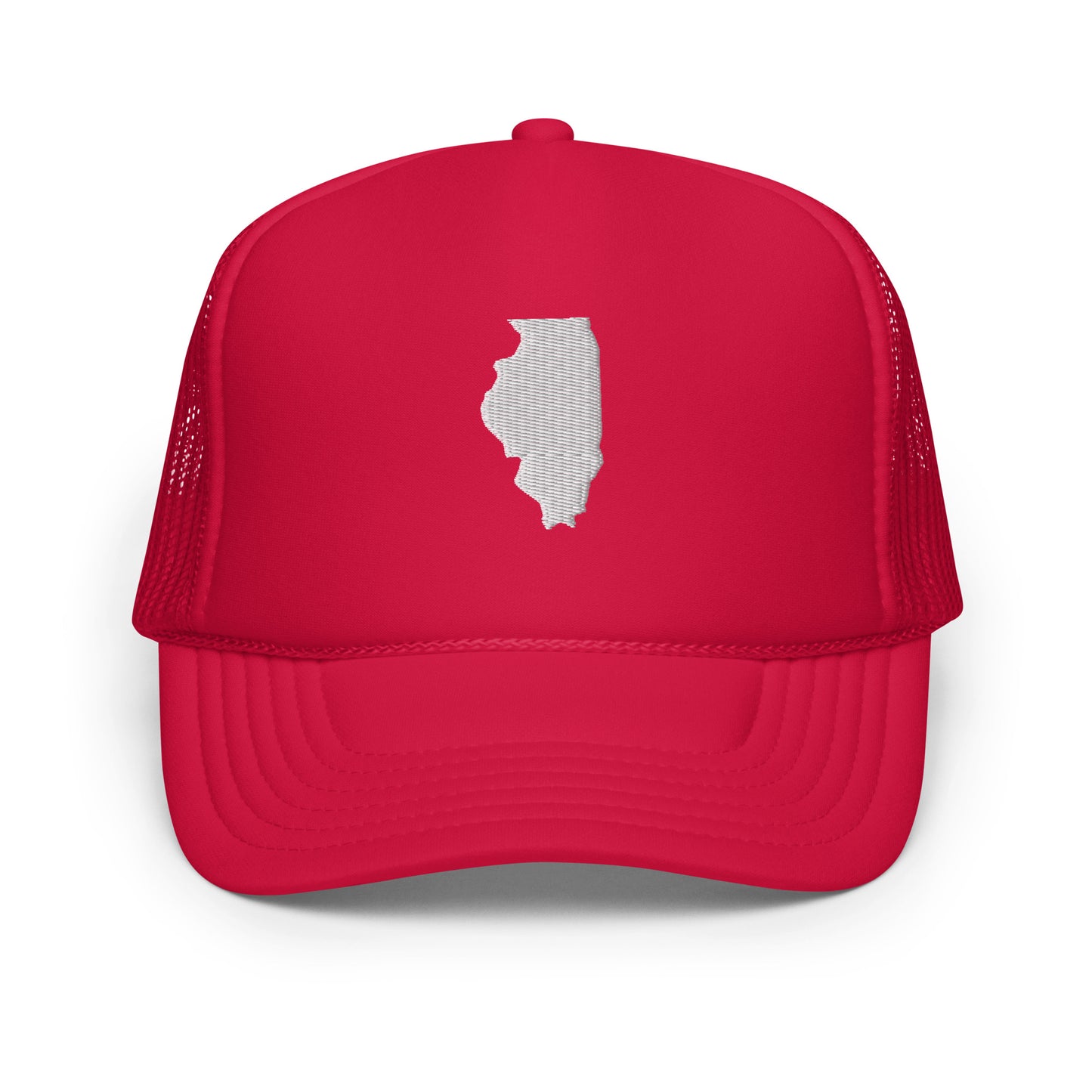 Illinois State Silhouette Foam 5 Panel A-Frame Snapback Trucker Hat