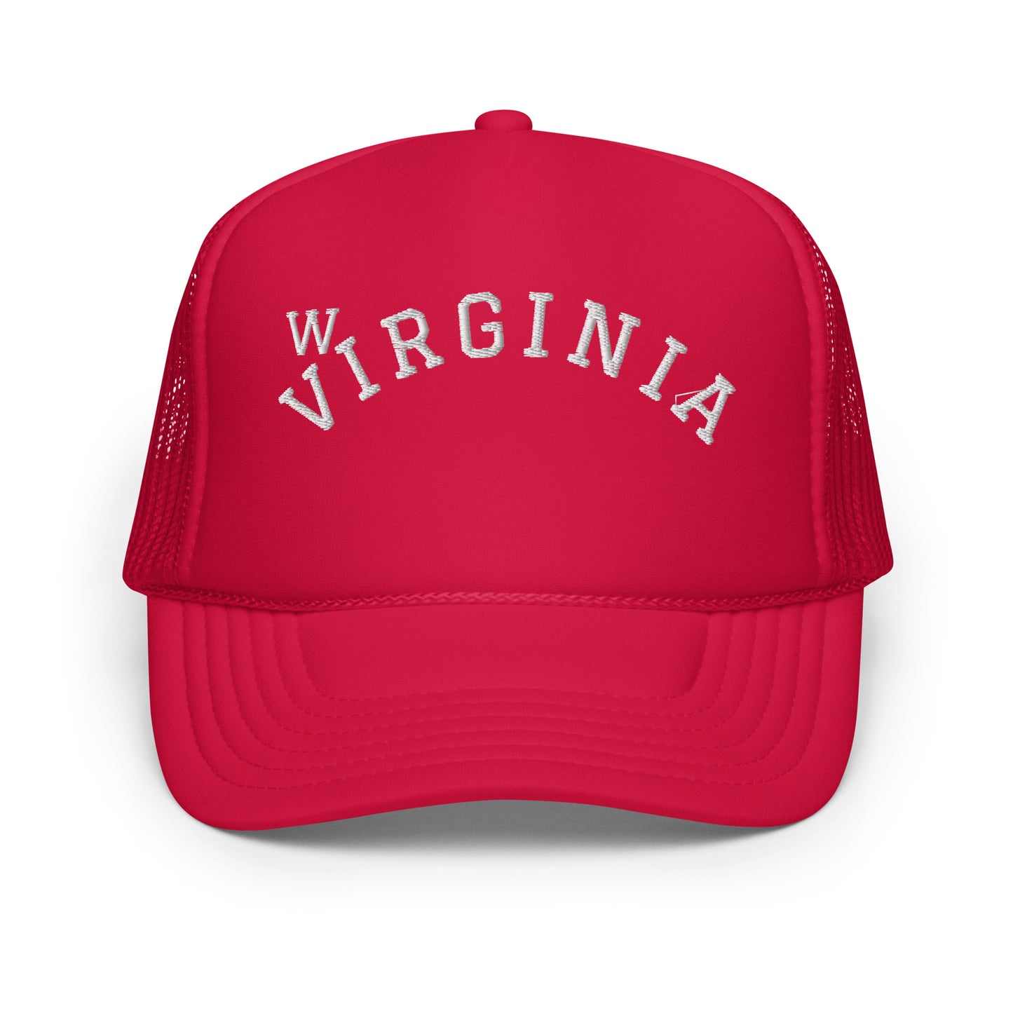 West Virginia Arch Foam 5 Panel A-Frame Snapback Trucker Hat