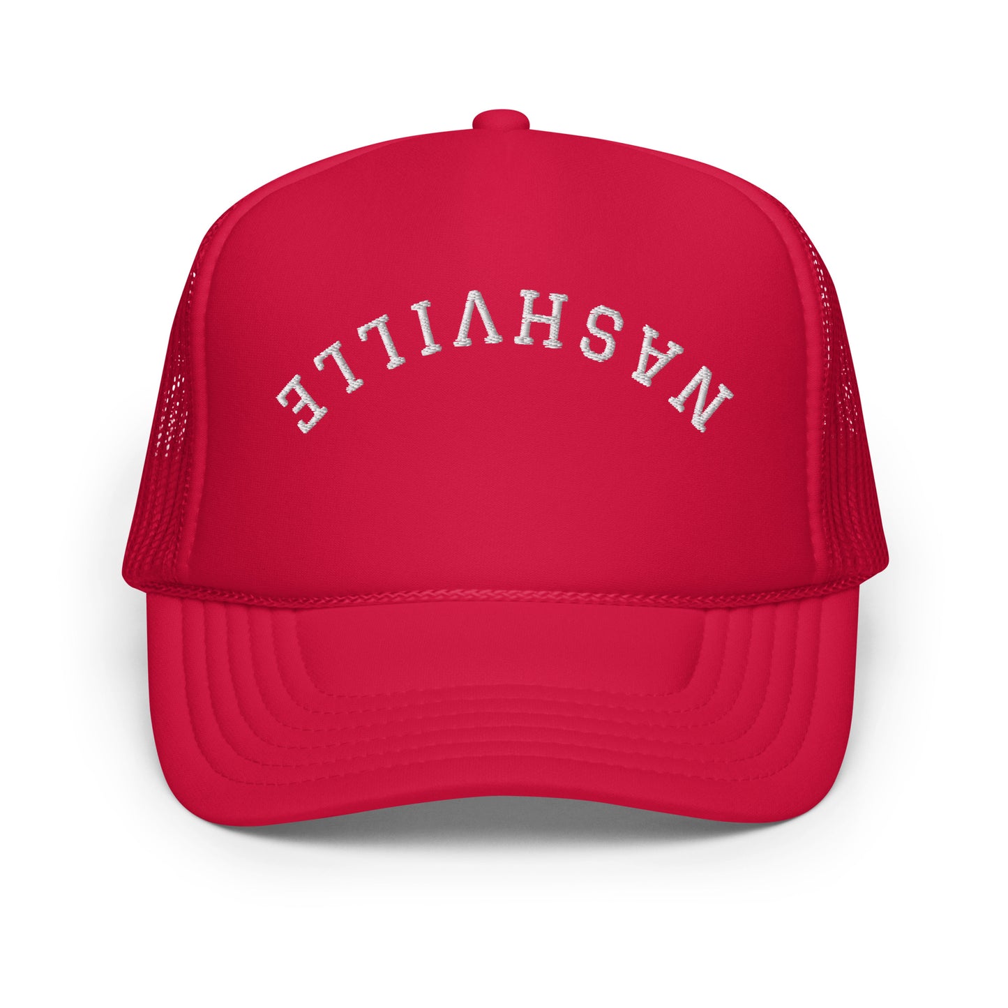 Nashville Upside Down Arch Foam 5 Panel A-Frame Snapback Trucker Hat