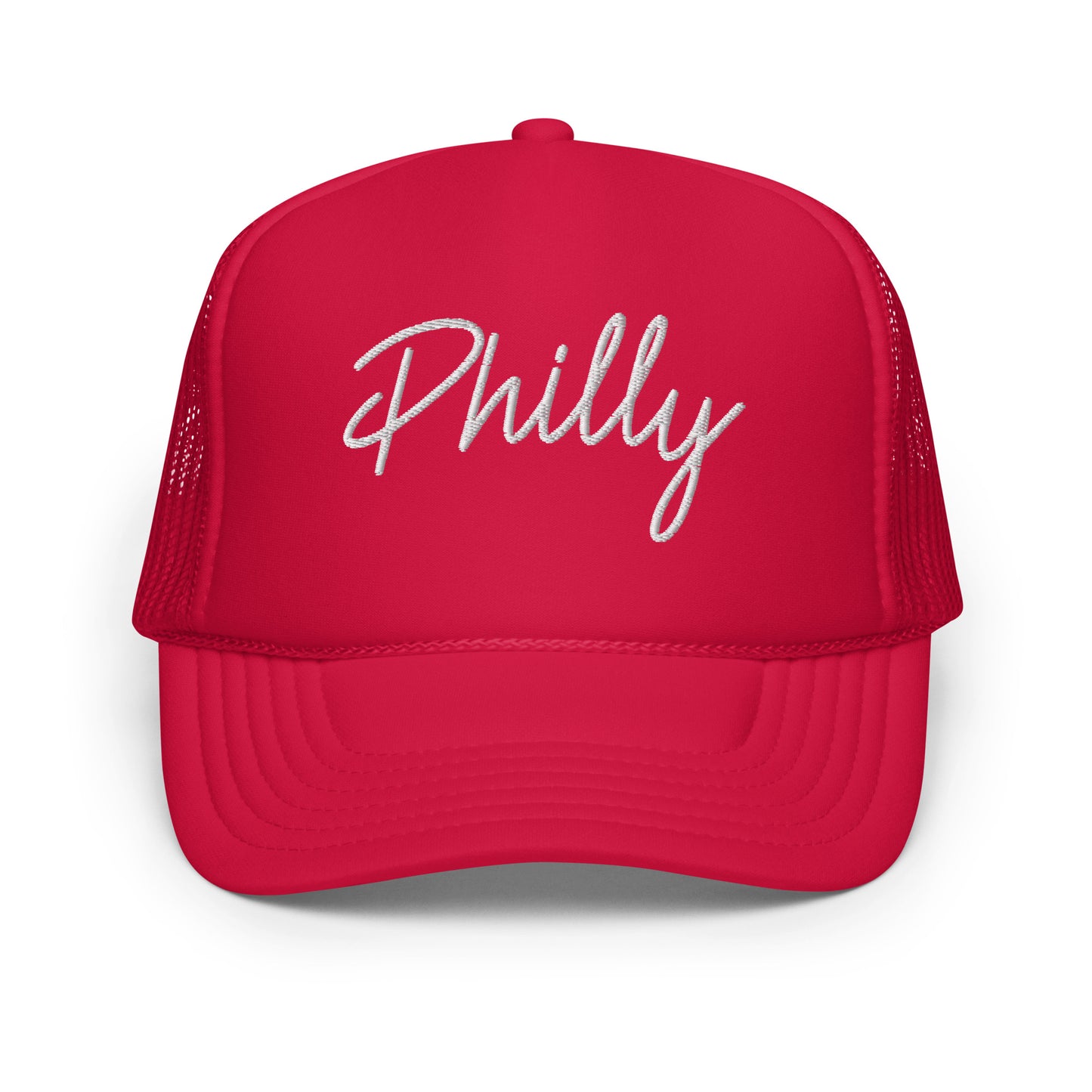 Philly Retro Script Foam 5 Panel A-Frame Snapback Trucker Hat