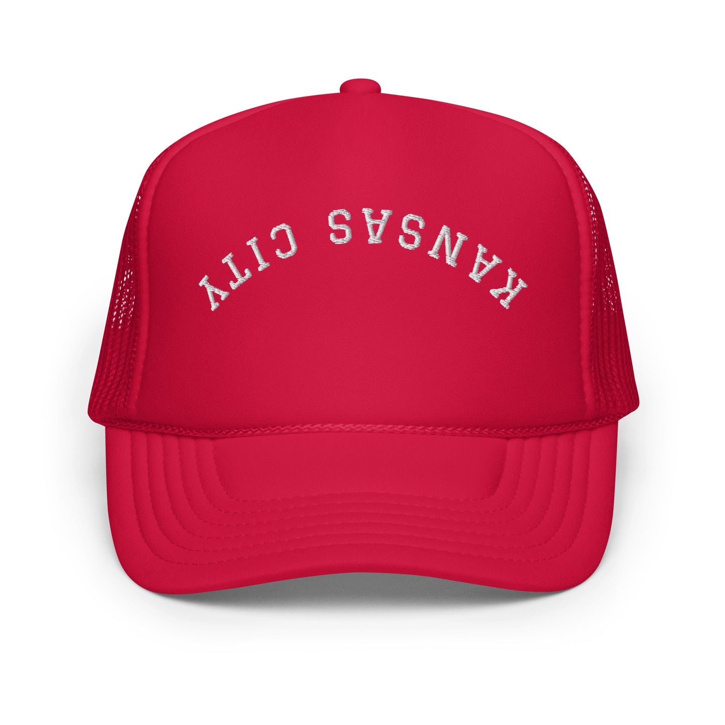 Kansas City Upside Down Arch Foam 5 Panel A-Frame Snapback Trucker Hat