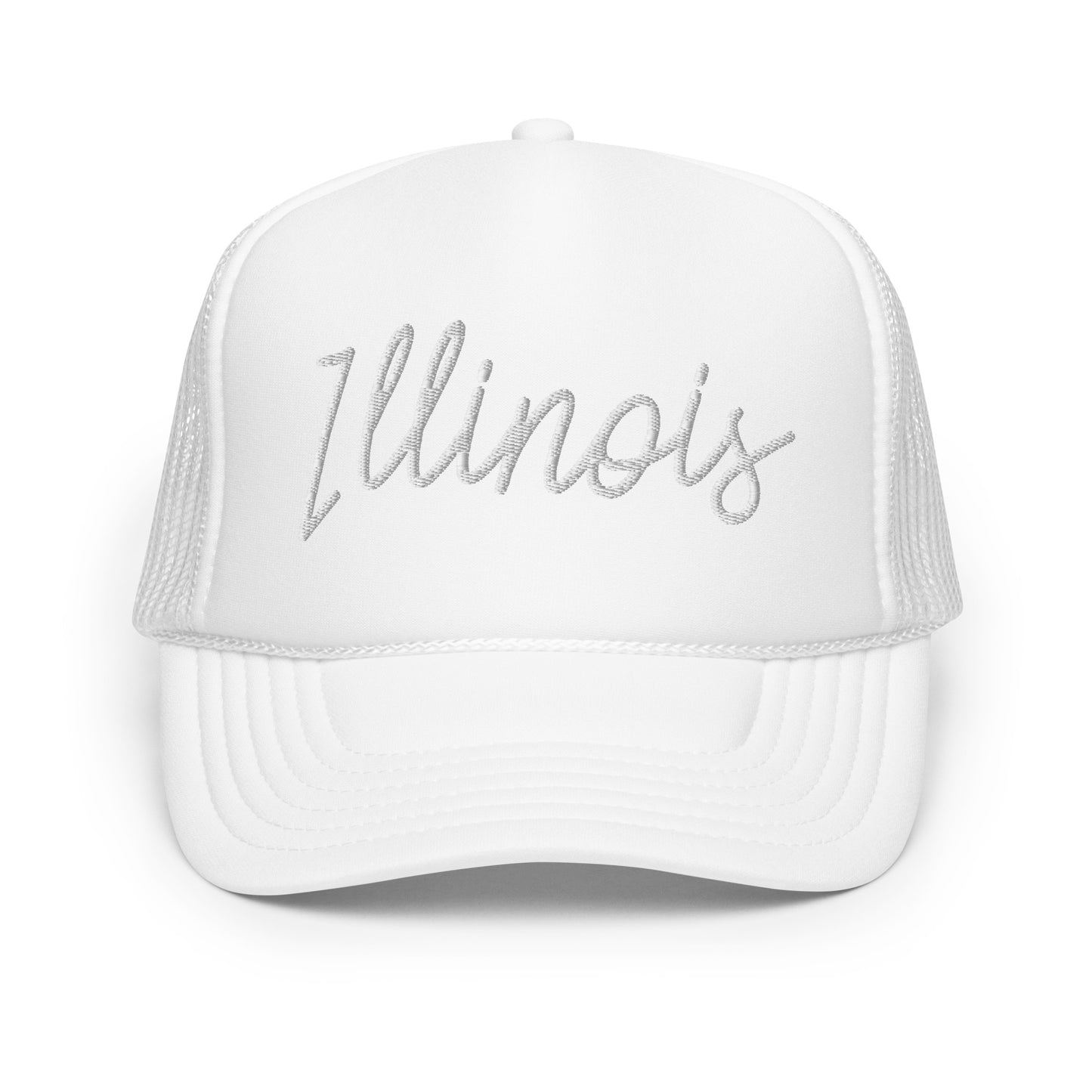 Illinois Retro Script Foam 5 Panel A-Frame Snapback Trucker Hat