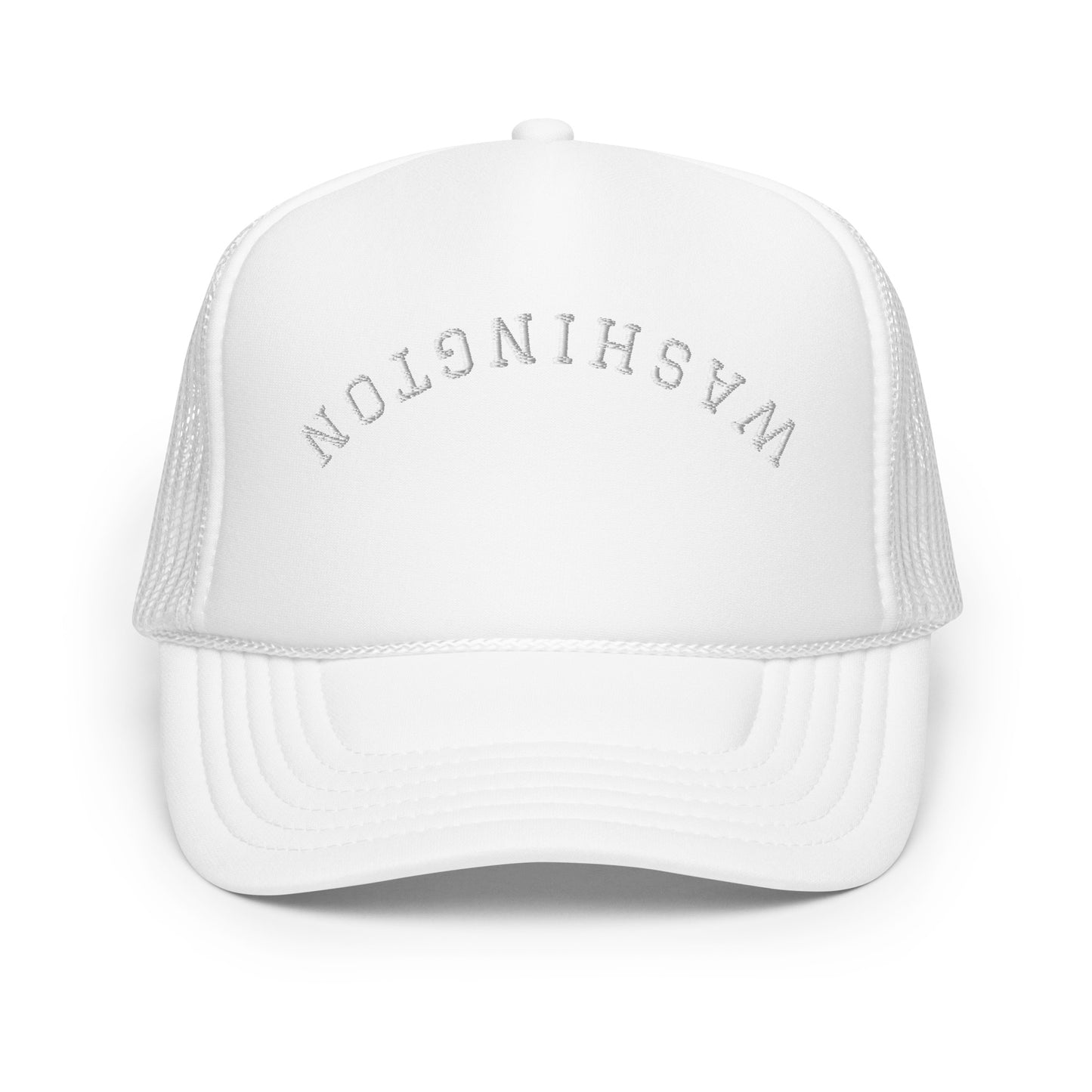 Washington Upside Down Arch Foam 5 Panel A-Frame Snapback Trucker Hat