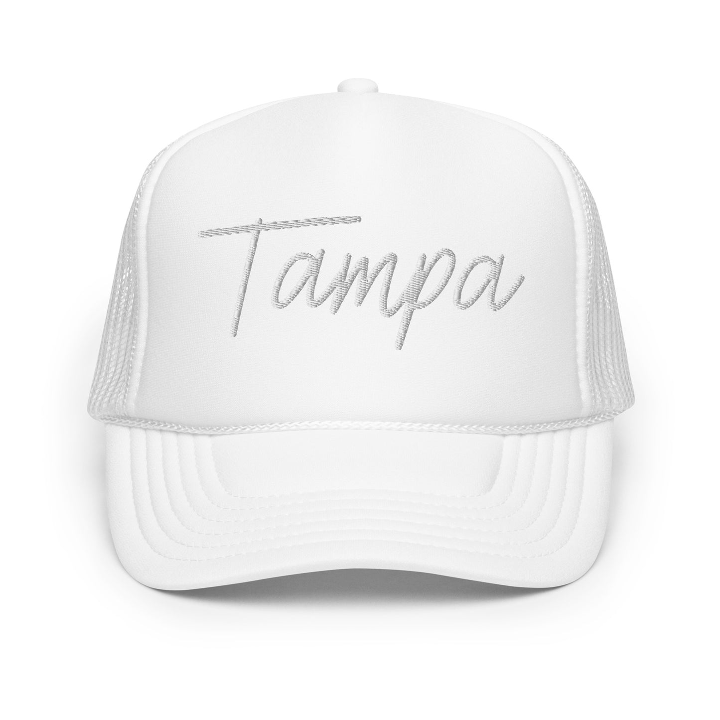 Tampa Retro Script Foam 5 Panel A-Frame Snapback Trucker Hat