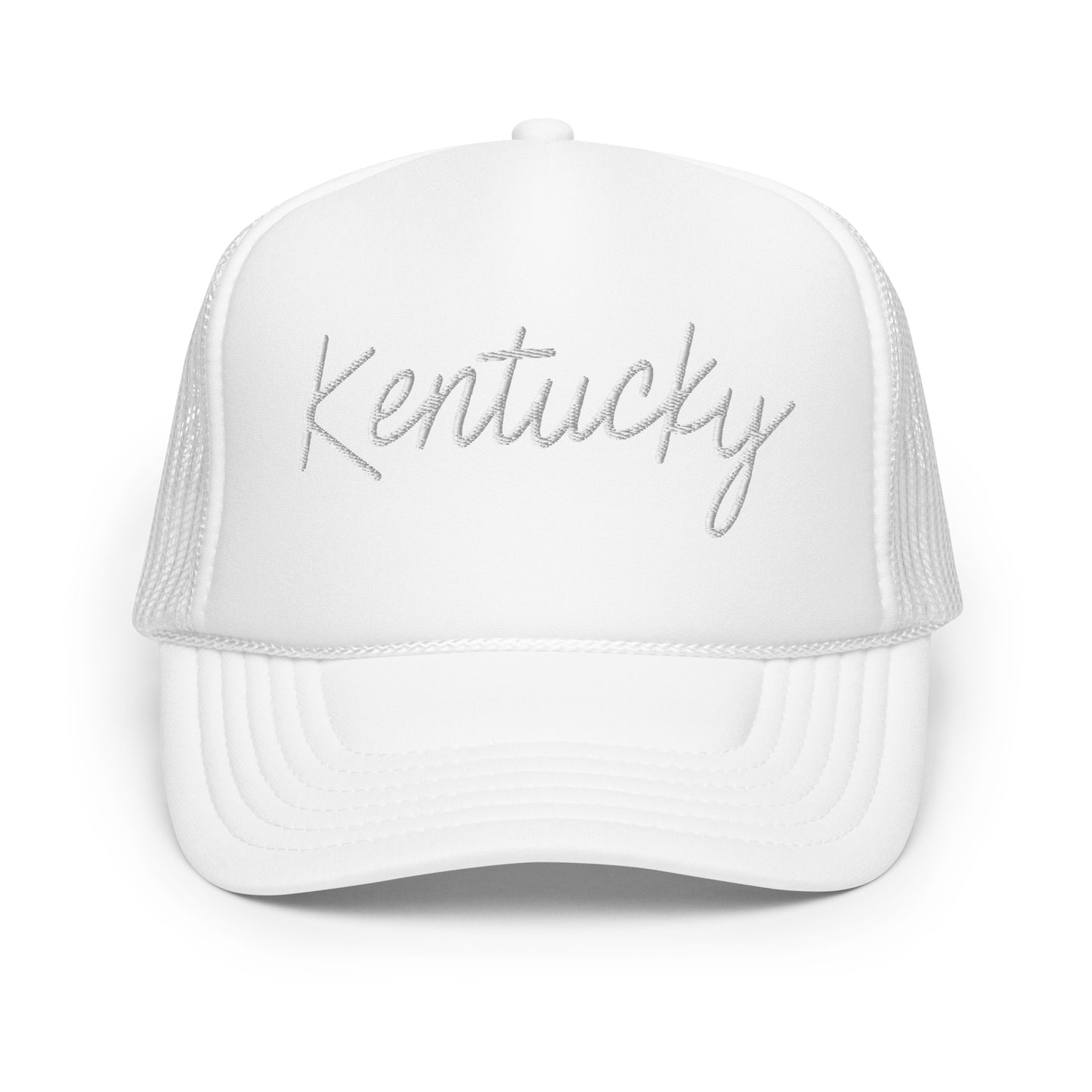 Kentucky Retro Script Foam 5 Panel A-Frame Snapback Trucker Hat