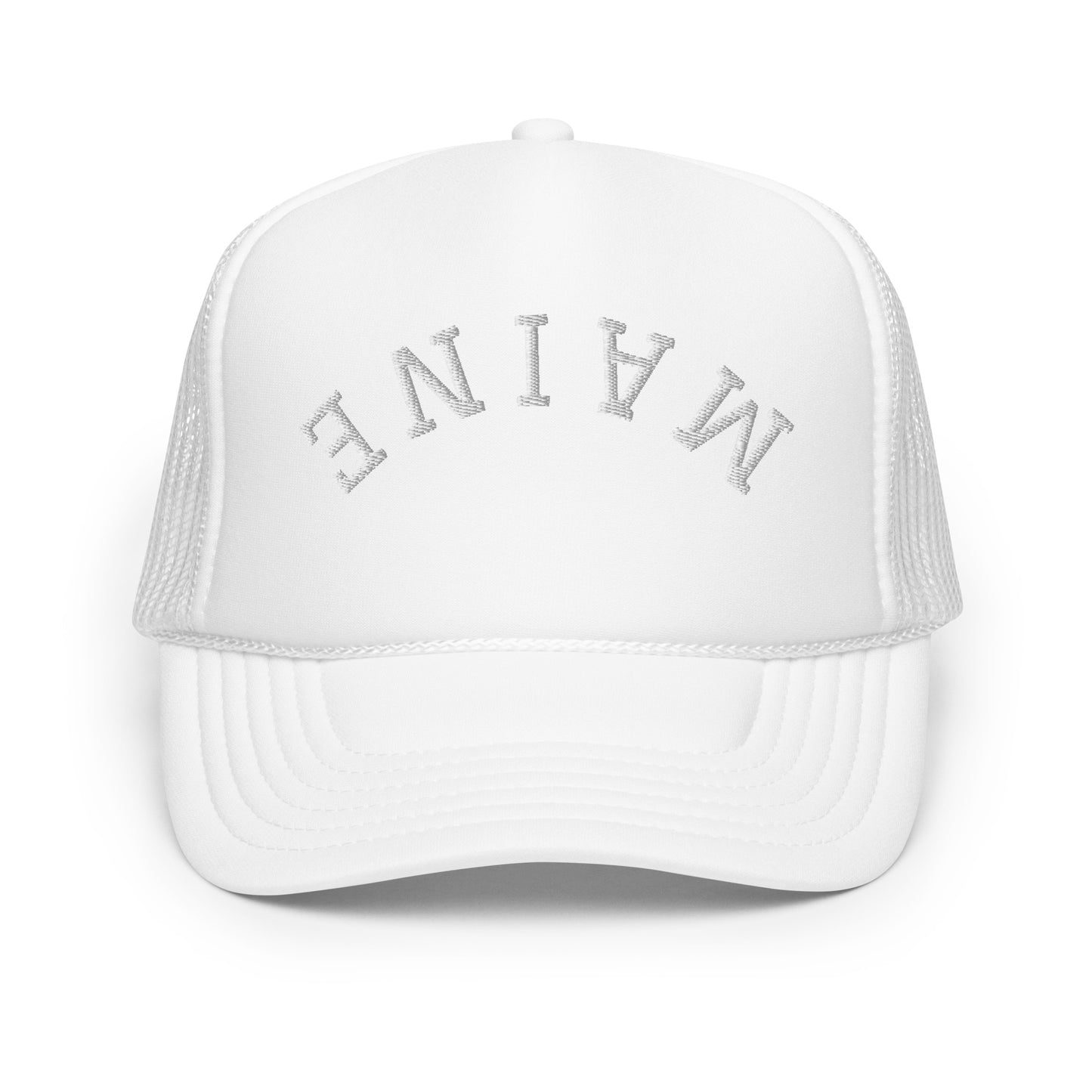 Maine Upside Down Arch Foam 5 Panel A-Frame Snapback Trucker Hat