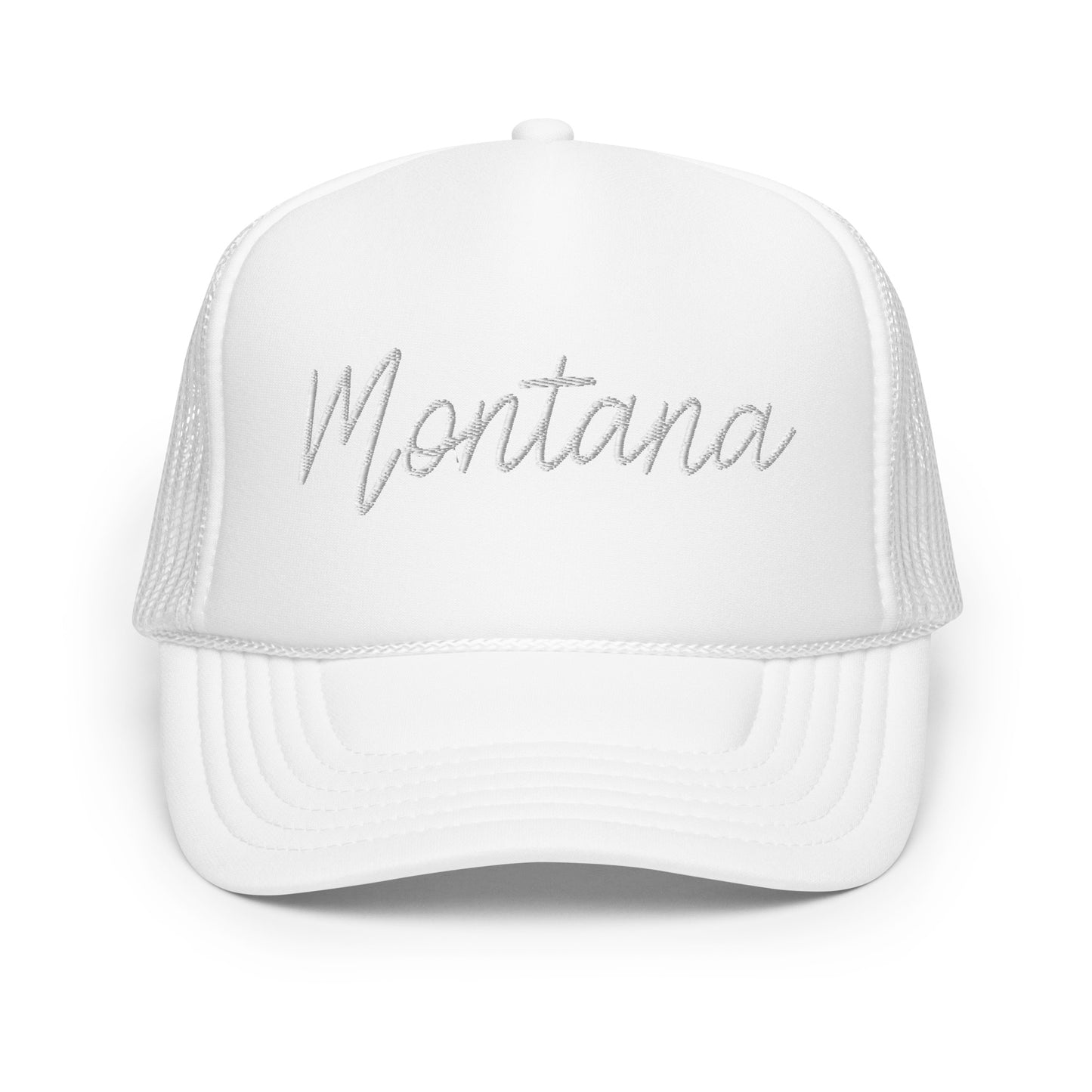 Montana Retro Script Foam 5 Panel A-Frame Snapback Trucker Hat