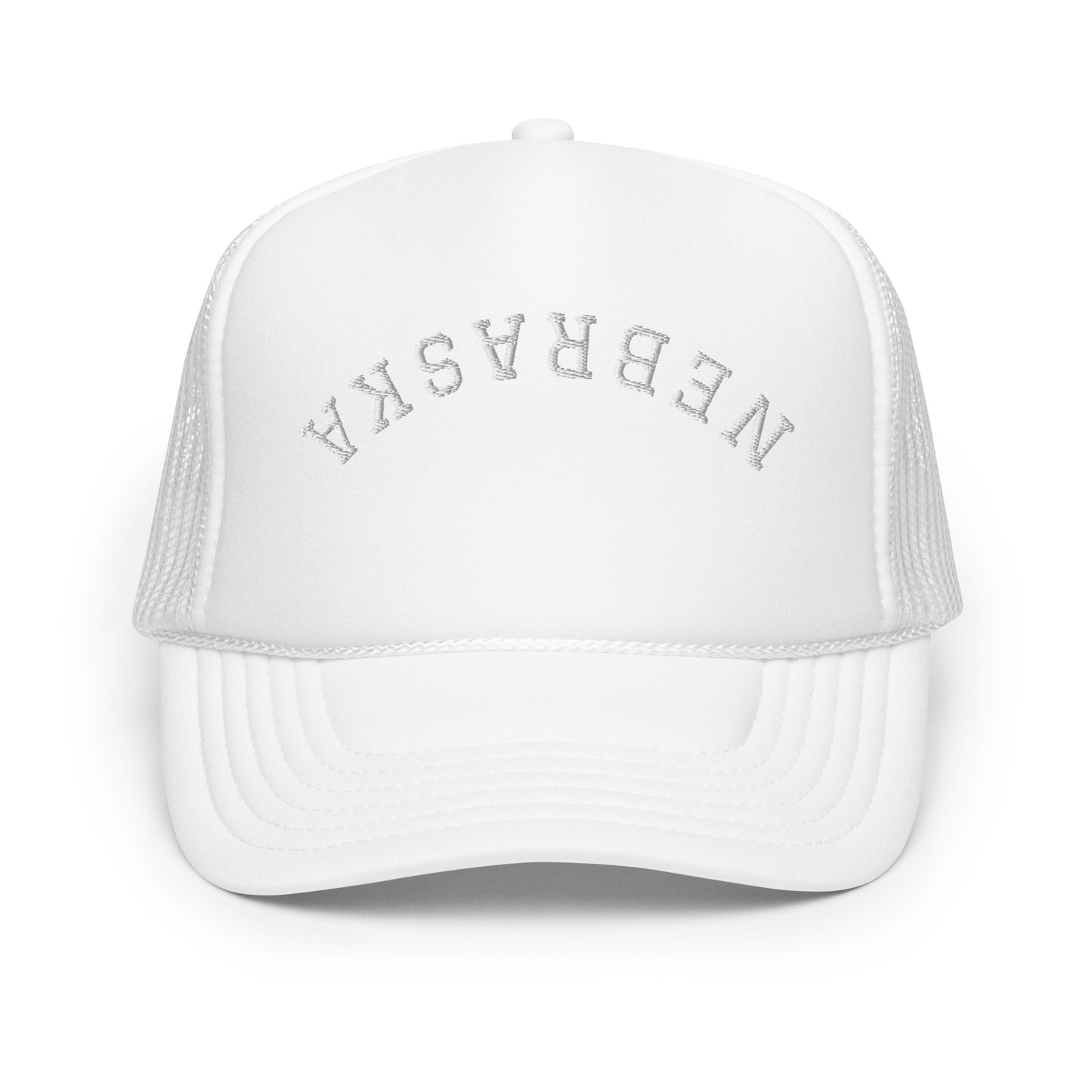 Nebraska Upside Down Arch Foam 5 Panel A-Frame Snapback Trucker Hat
