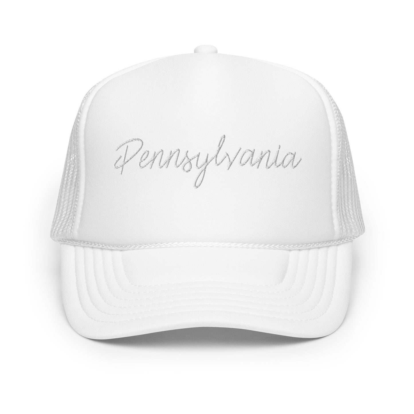 Pennsylvania Retro Script Foam 5 Panel A-Frame Snapback Trucker Hat