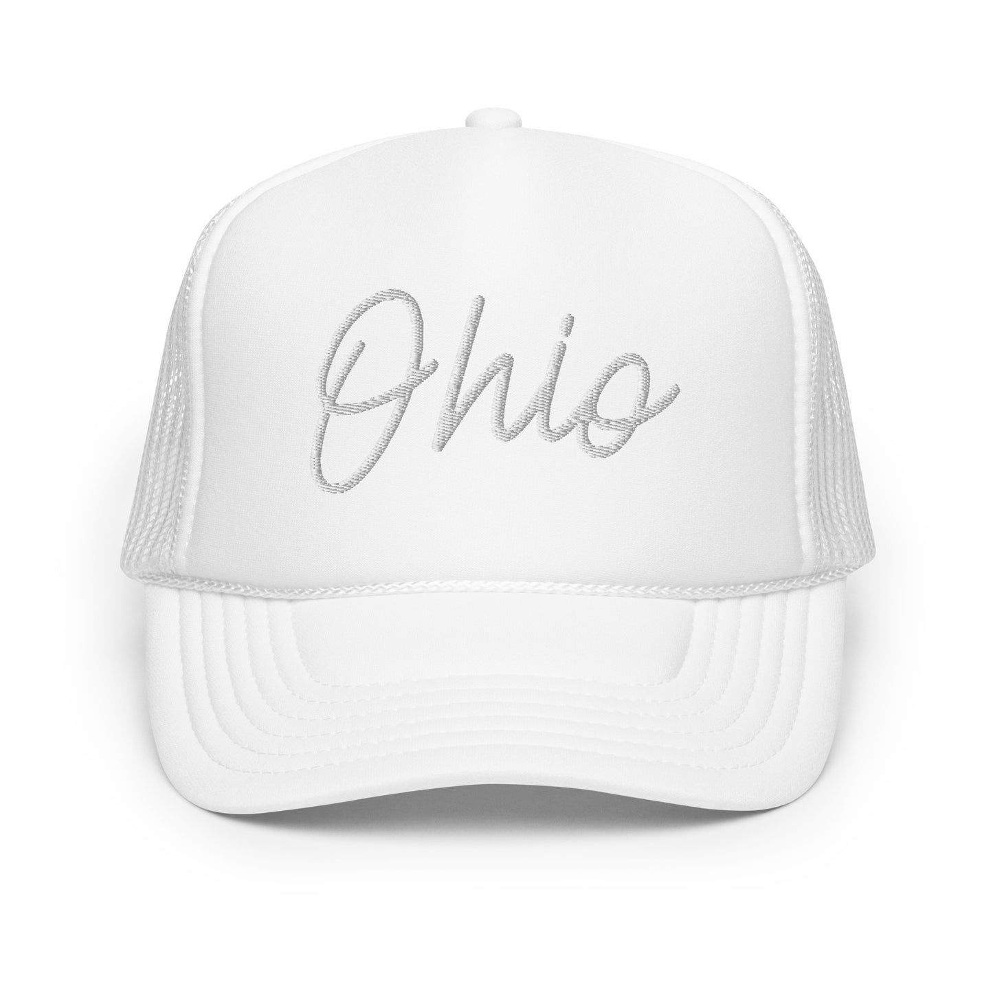 Ohio Retro Script Foam 5 Panel A-Frame Snapback Trucker Hat