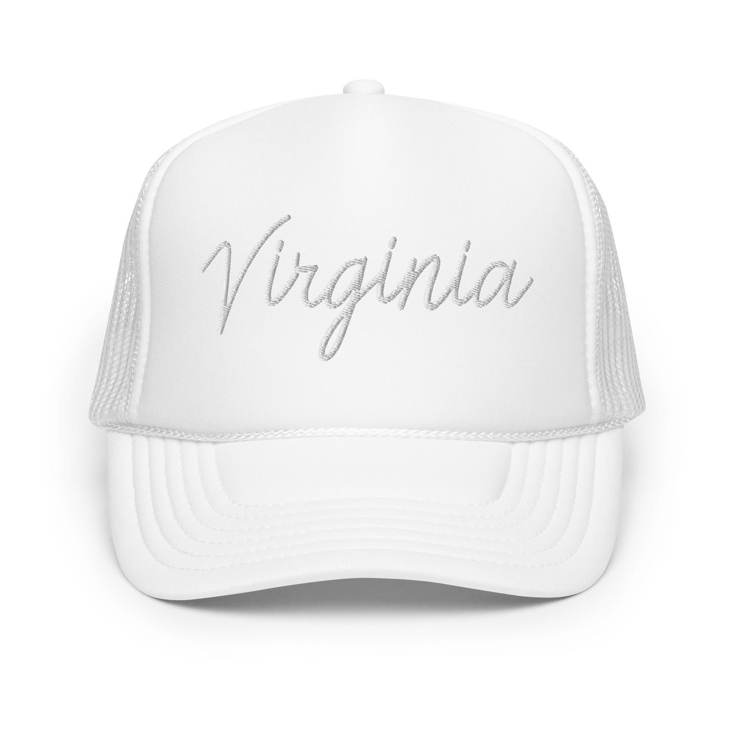 Virginia Retro Script Foam 5 Panel A-Frame Snapback Trucker Hat