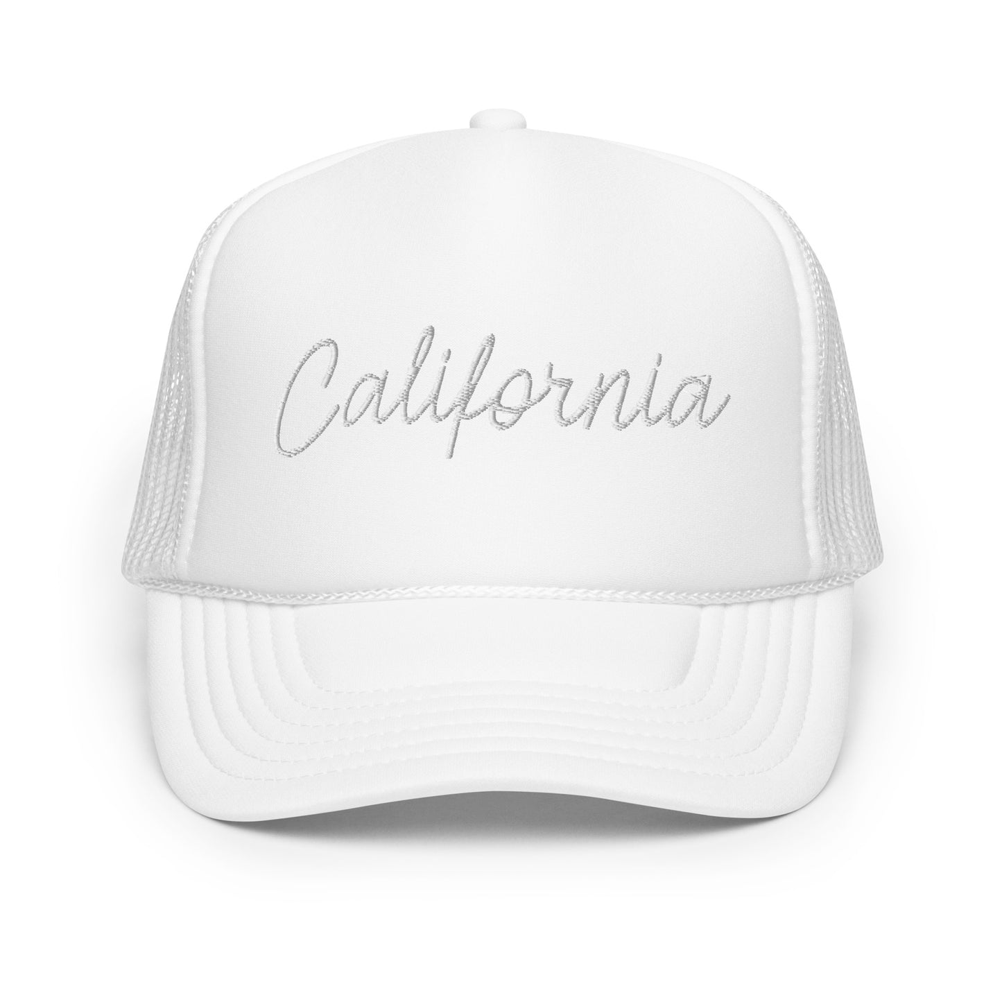 California Retro Script Foam 5 Panel A-Frame Snapback Trucker Hat