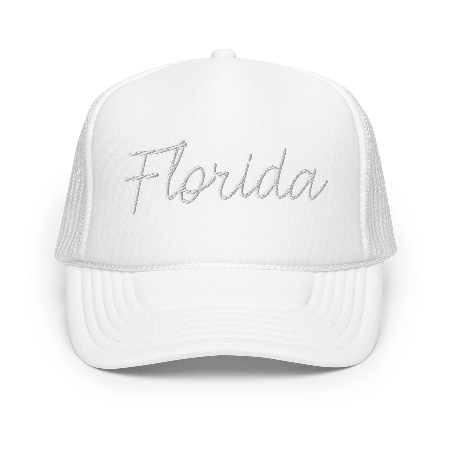 Florida Retro Script Foam 5 Panel A-Frame Snapback Trucker Hat