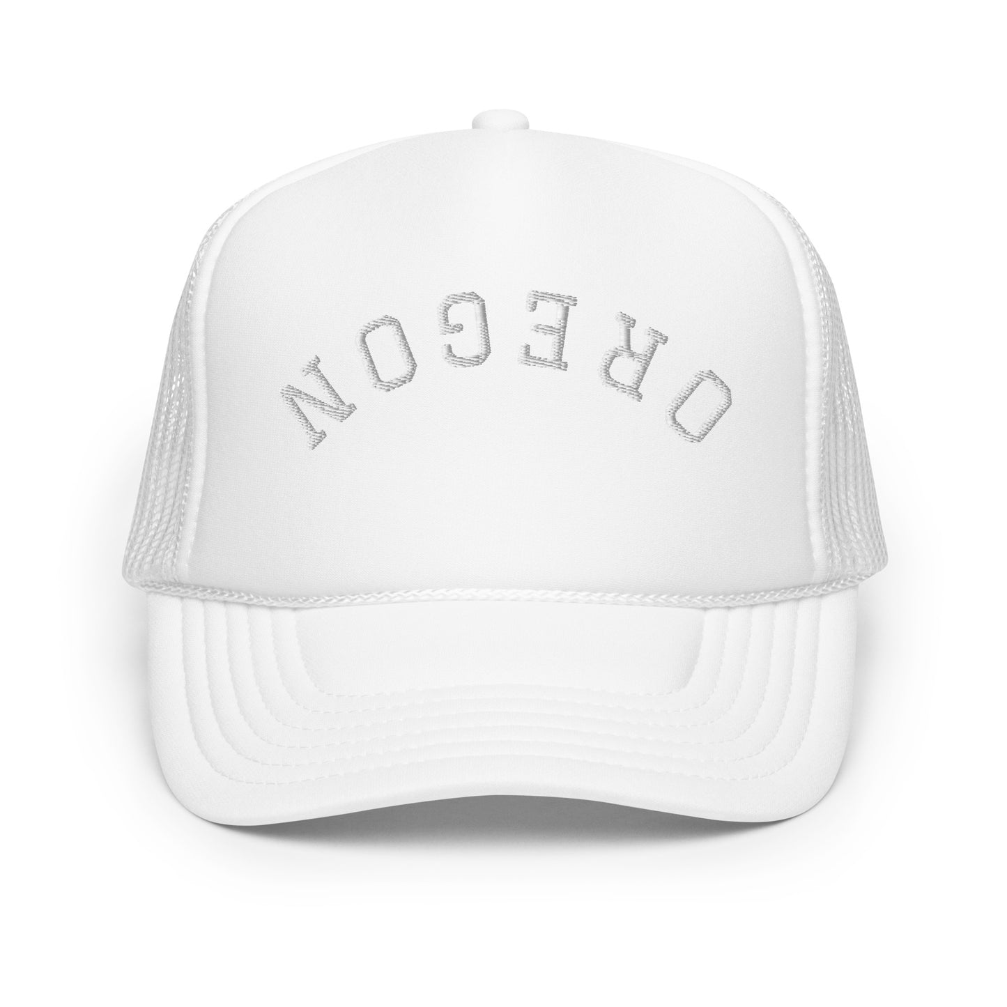 Oregon Upside Down Arch Foam 5 Panel A-Frame Snapback Trucker Hat